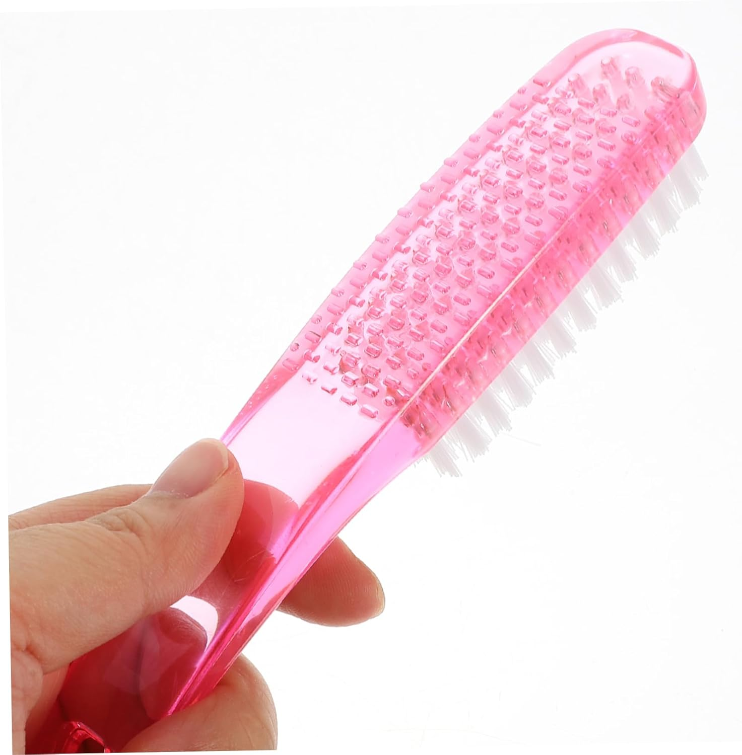 2Pcs Manicure Brush for Nails Clean up Nail Scrubber Brush Plastic Handle Grip Pedicure Foot Care Dust Removal Tool image number 5