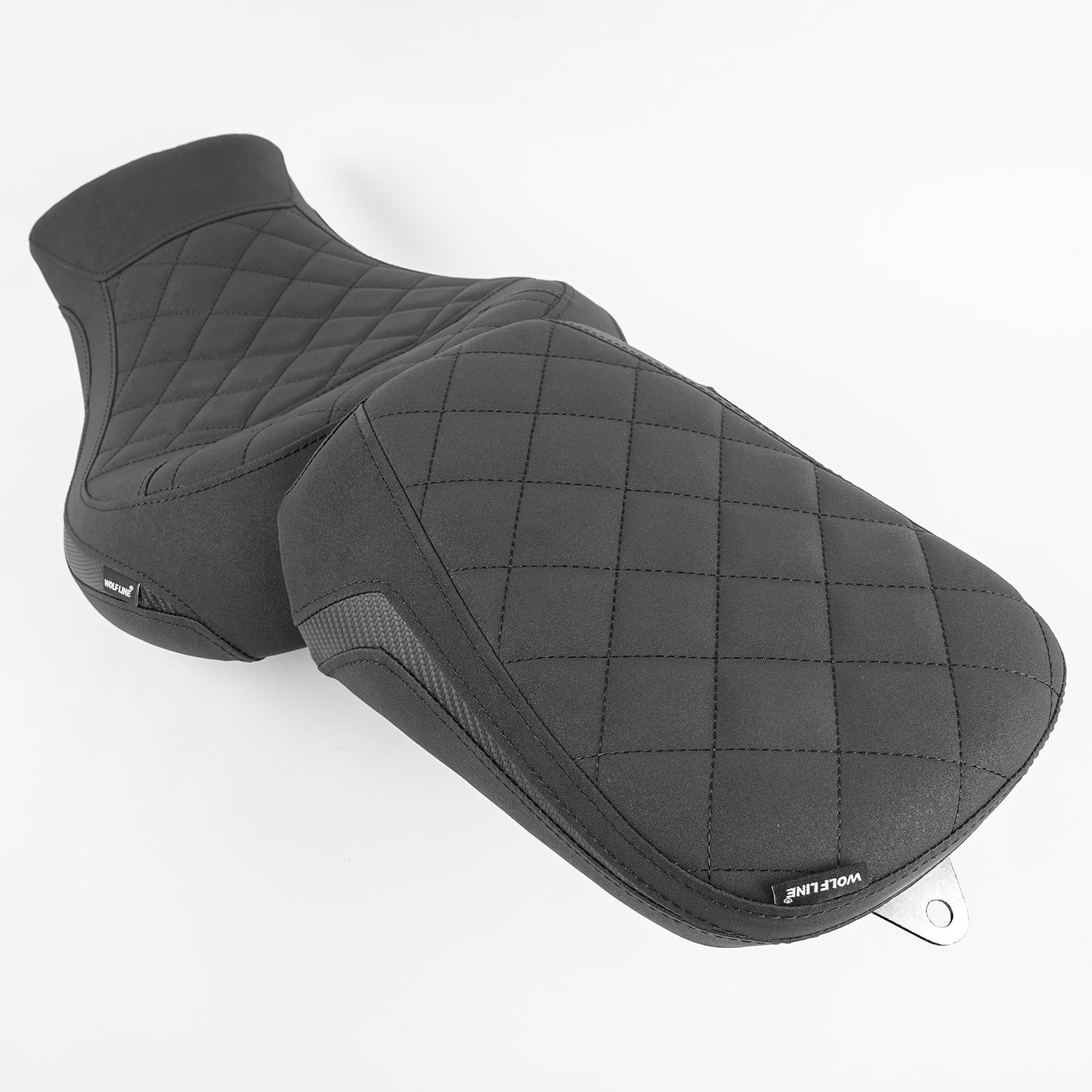 Comfortable Seat Pad Cushion Replacement for Vulcan S VN EN 650 VN650 EN650 2015-2024 Motorcycle Front Driver Rear Passenger Seat Covers Pressure Relief Touring Pillion Saddle, Black-1 Set image number 2