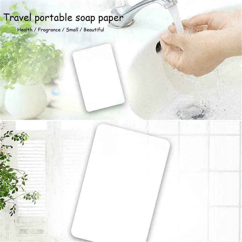 8 Boxes (800 Sheets) Portable Mini Paper Soap, Disposable Soap Paper Boxed Travel Soap Paper Washing Hand Bath Clean Scented Slice Sheets