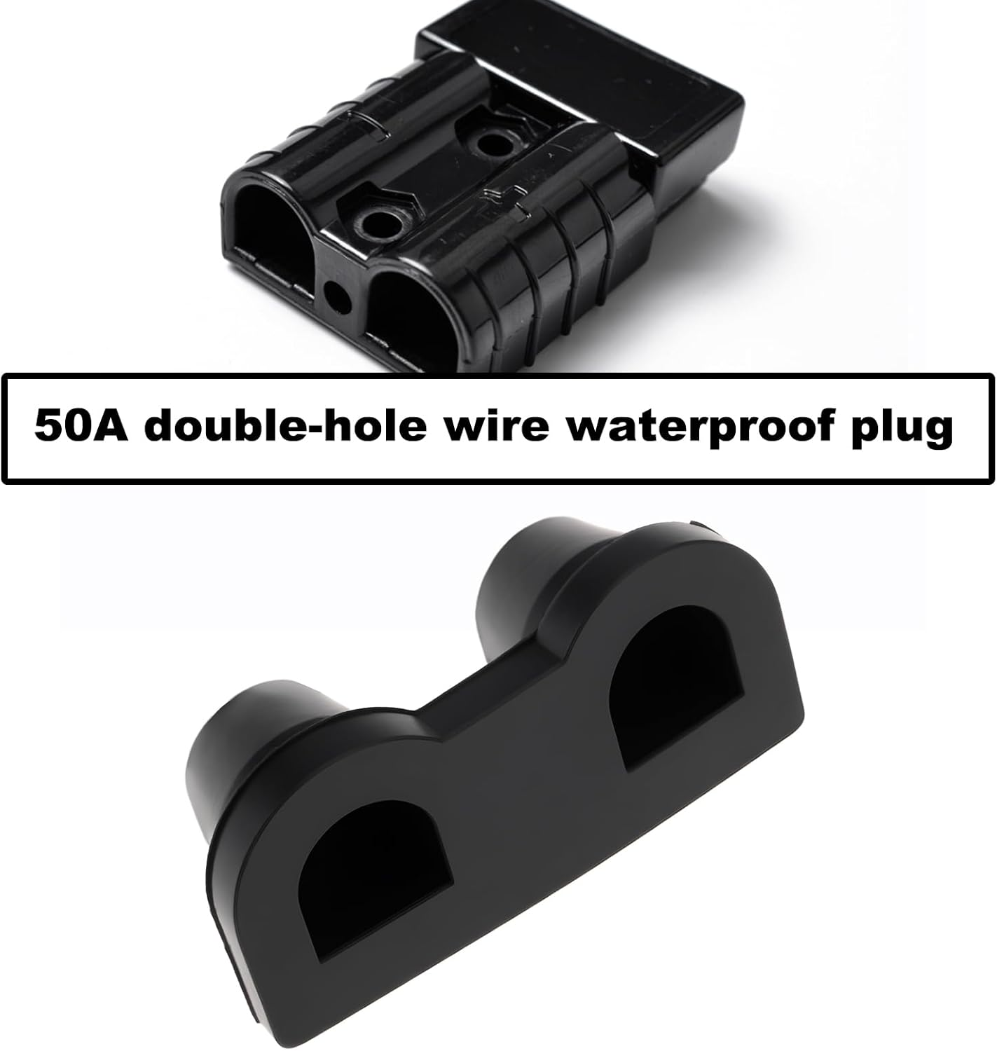 VGOL 10Pcs Waterproof Cable Gland Insert Compatible with Anderson 50A Plug Double Hole Wire Connectors image number 1