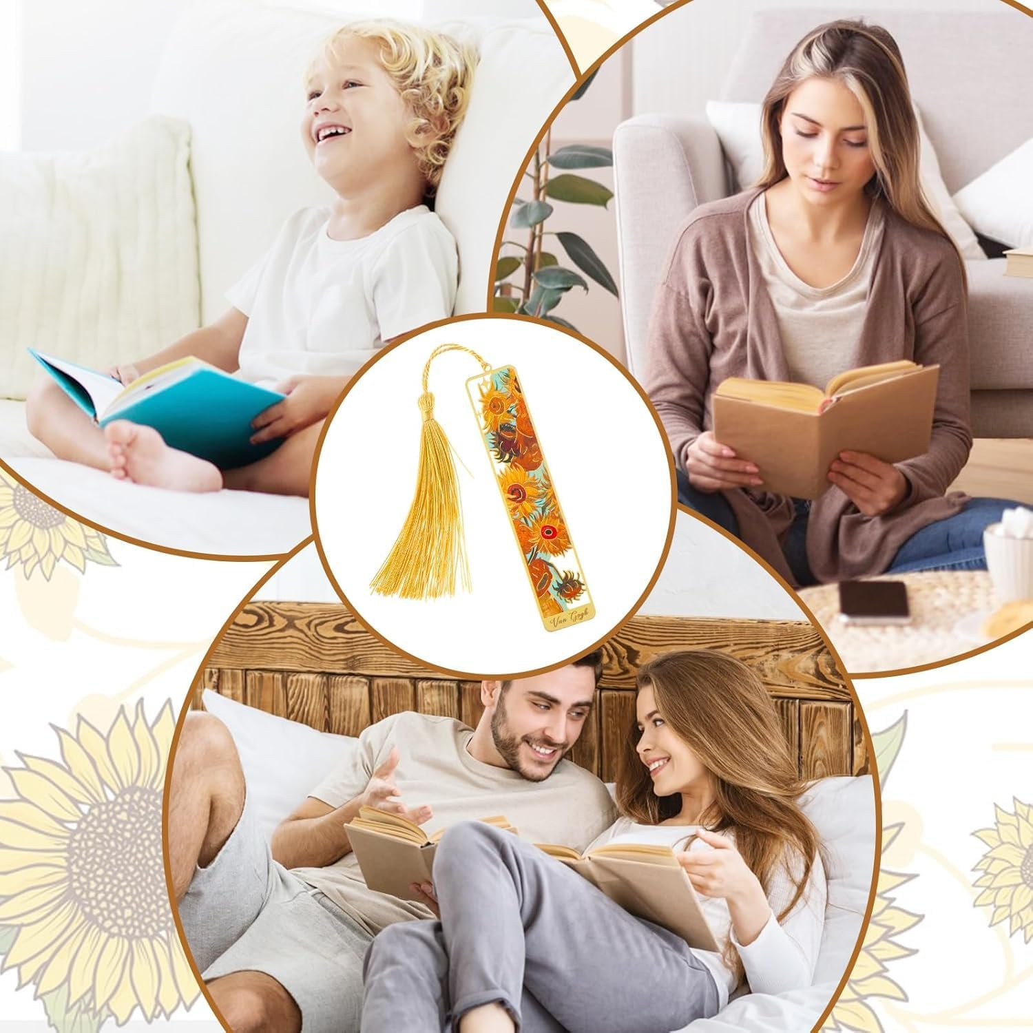 PQCLXUYA 1 Pieces Metal Bookmarks with Tassel,Gold Hollow Metal Bookmark, Vintage Book Marks for Reading Women, Men, Kids, Book Lovers, Reading Accessories Gifts for Book Lovers (White Rose Green) image number 2