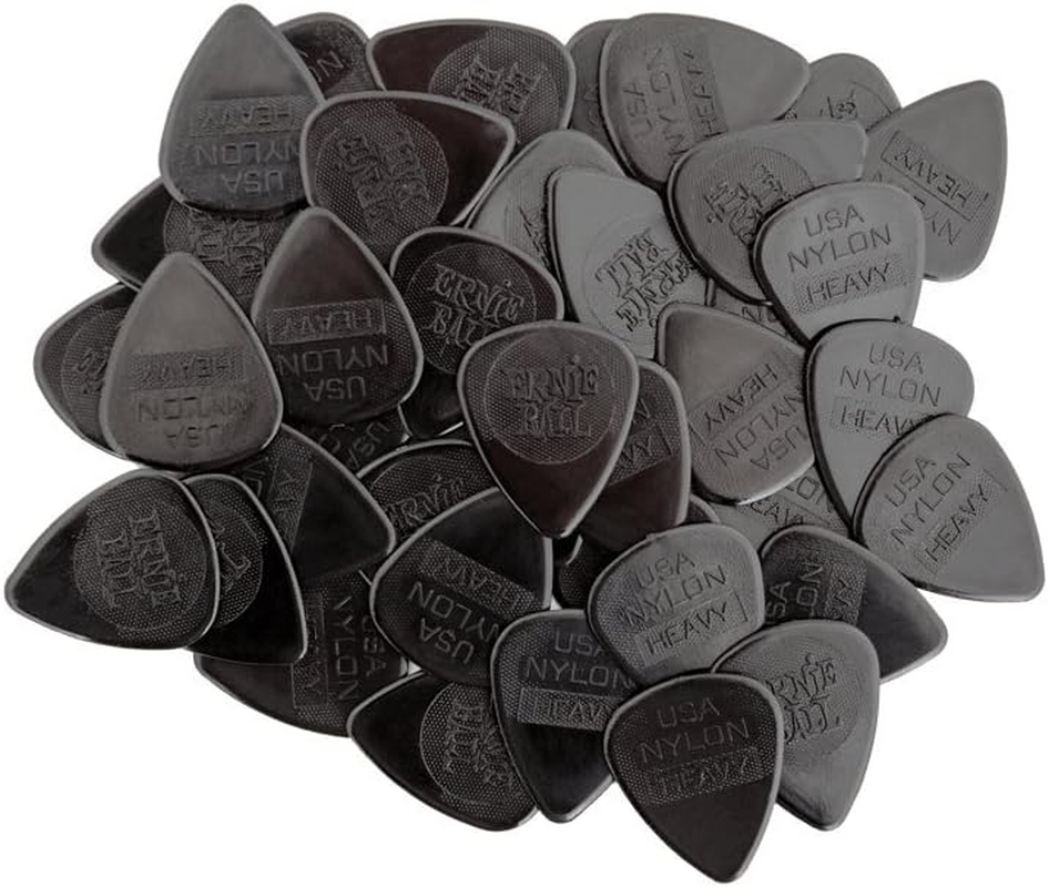 Ernie Ball Heavy Injection Molded Nylon Picks 0.97Mm Bag of 50 image number 1