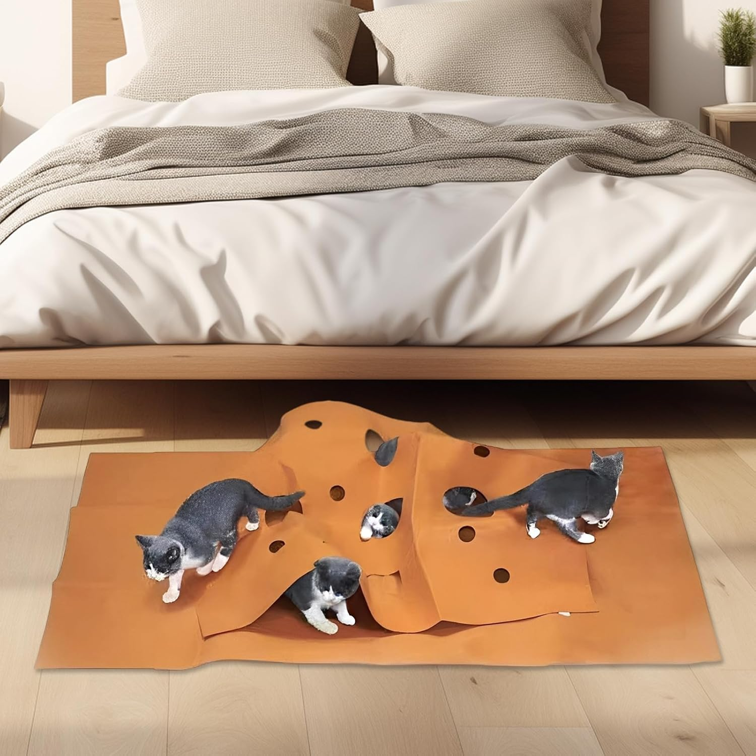 Cat Activity Mat - Agility Training Mat | Interactive Kitten Toy Enrichment Furniture for Apartment Home Indoor Outdoor Travel Daily Climbing Exercise Hunting image number 6