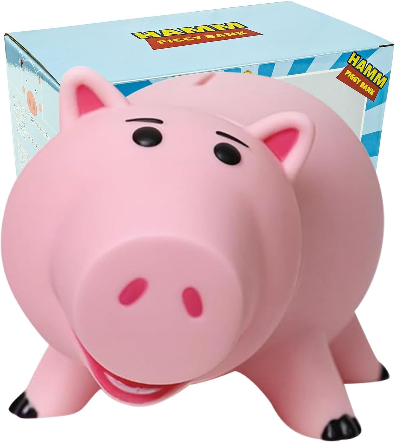 Creamily Hamm Piggy Bank Money Bank Kids Hamm Toy Story Money Bank Unbreakable Cute Pink Large Pig Money Box Plastic Saving Coin Bank for Kids Christmas Birthday image number 6