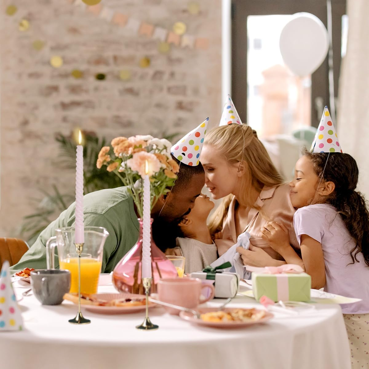 6 Pack 10 Inch Pale Pink Spiral Taper Candles for Holiday Home Decoration, Unscented Dripless Twisted Candlesticks for Dinner Party Wedding Baby Shower and Easter