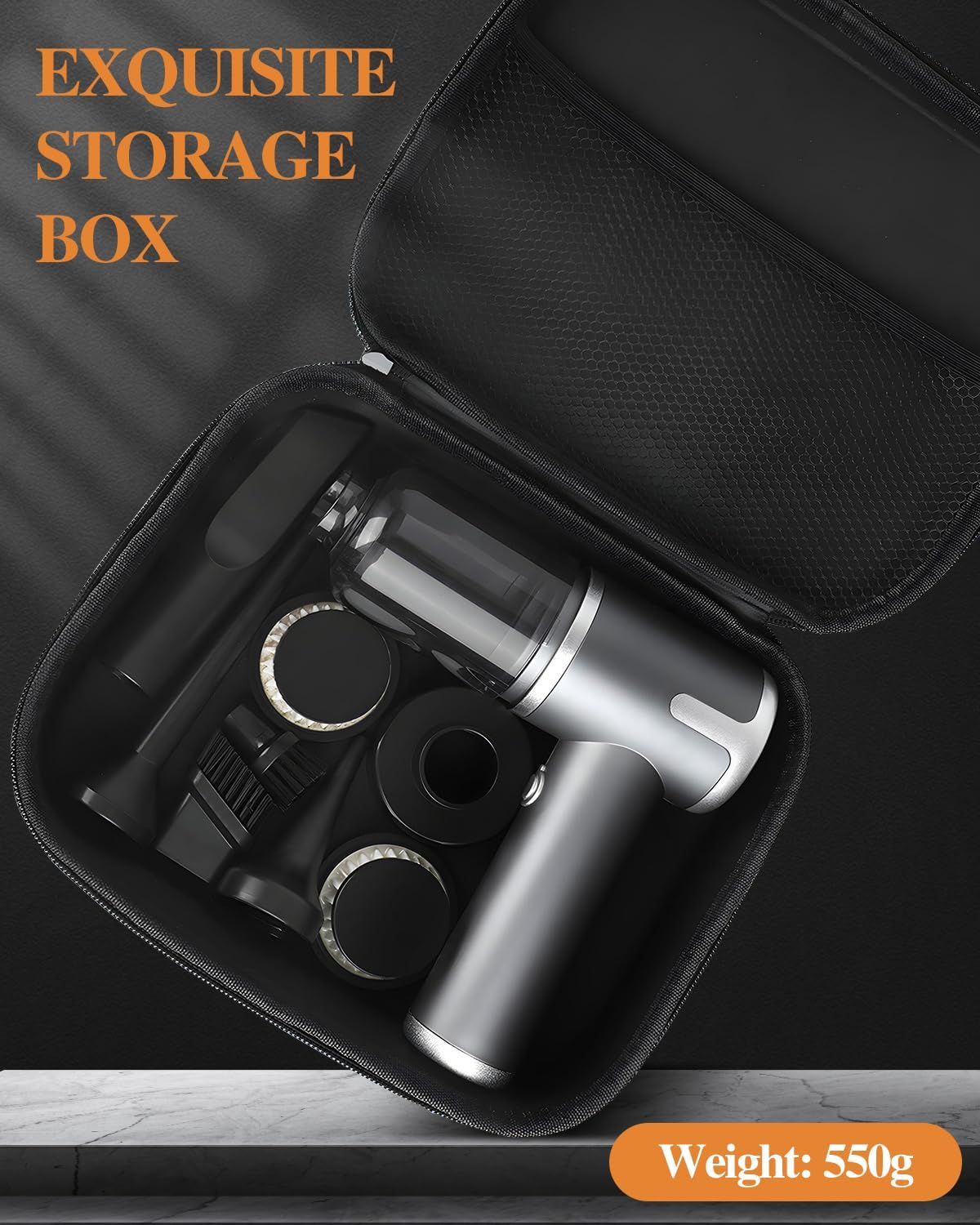 Handheld Car Vacuum Cleaner Cordless, 8000Pa Powerful 2-In-1 Lightweight Vacuum and Air Blower, Dual Filter Rechargeable Mini Hoover for Pet Hair, Car, Home, Office, Kitchen image number 2