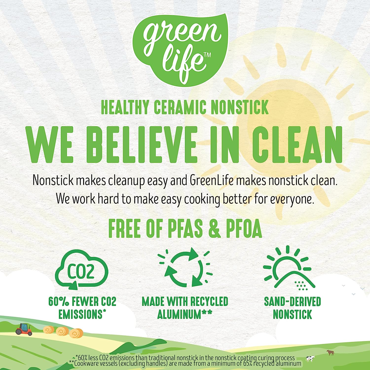 Greenlife Soft Grip Healthy Ceramic Nonstick, 16 Pc Cookware Pots and Pans Set, Pfas-Free, Dishwasher Safe, Red - Black image number 5