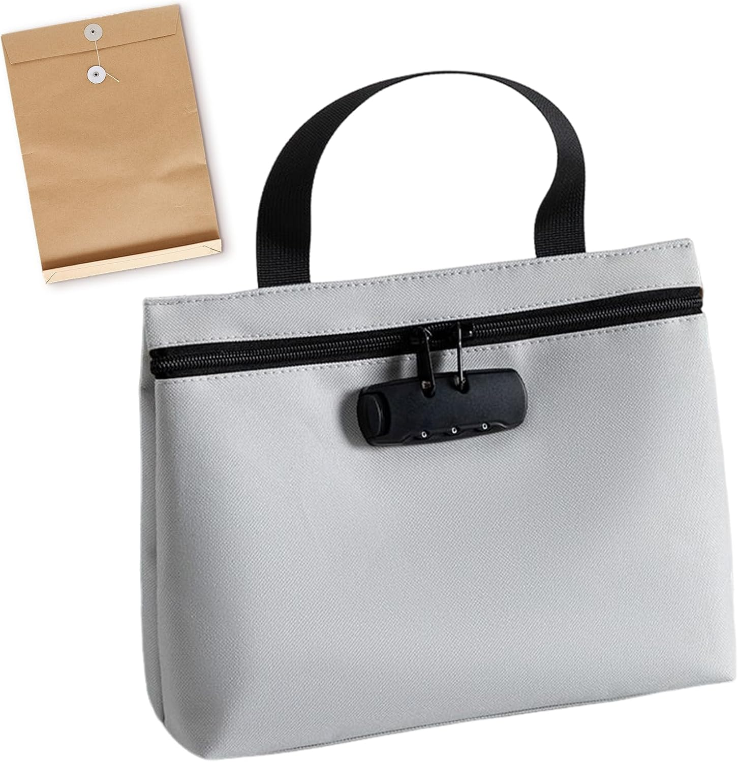 Lockable Money Bag - Secure Storage Pouch, Travel Security Case, Protective Holder for Valuables, Keys, Jewelry, Passport, Security Storage Bag with Interim