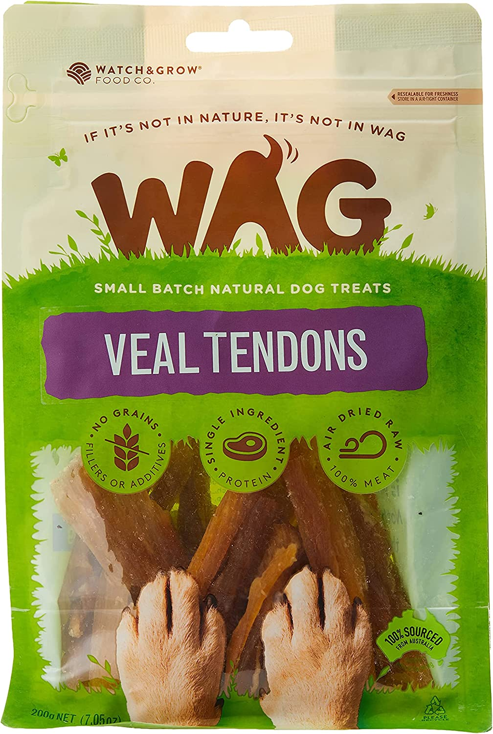 WAG Veal Tendons Dog Treat, 750G image number 1