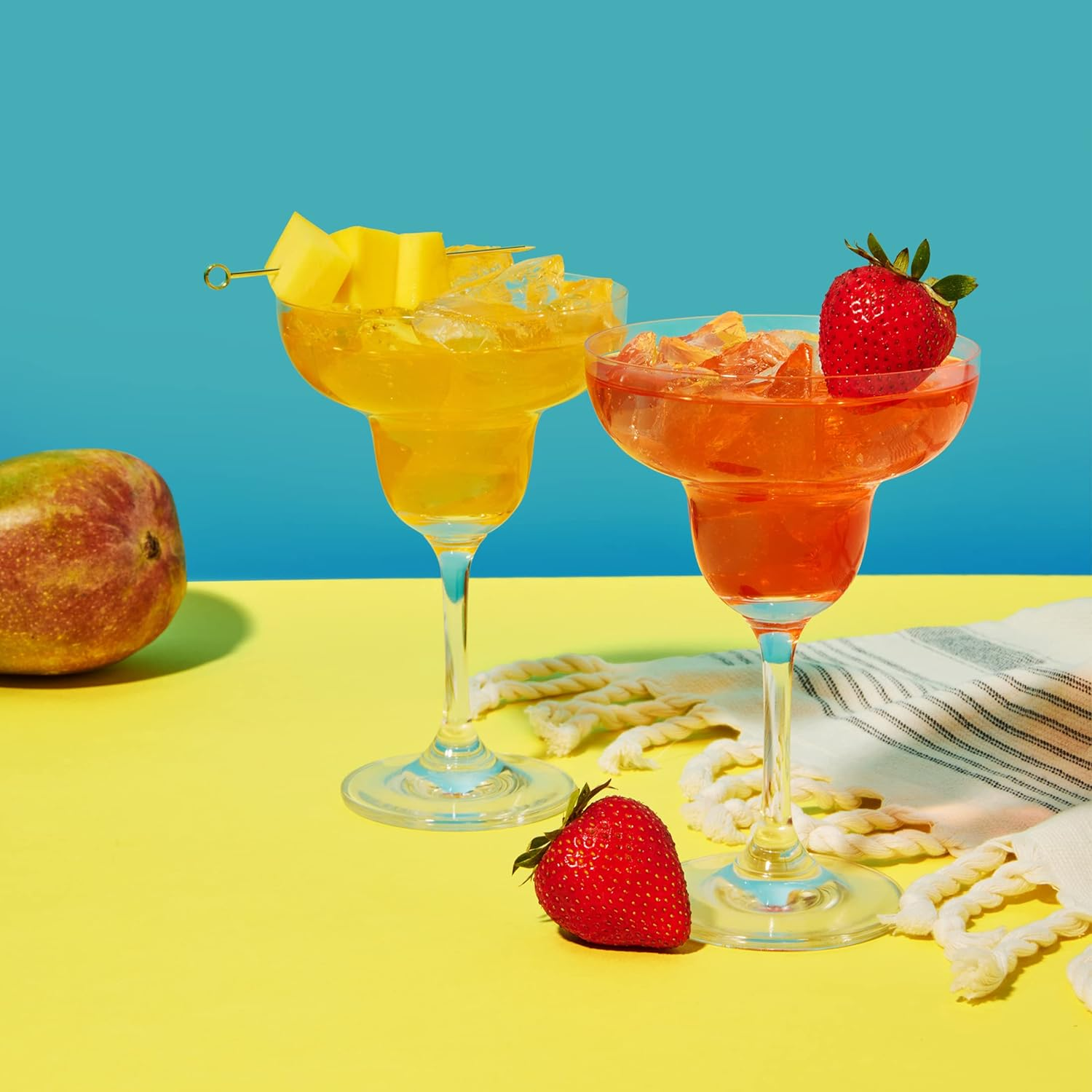 Thoughtfully Cocktails, Margarita Cocktail Mixer Gift Set, Pre-Measured Single Serve Mixers, Margarita Fruit Flavours Include Strawberry, Mango, Watermelon and Peach, Set of 4 (Contains NO Alcohol) image number 2