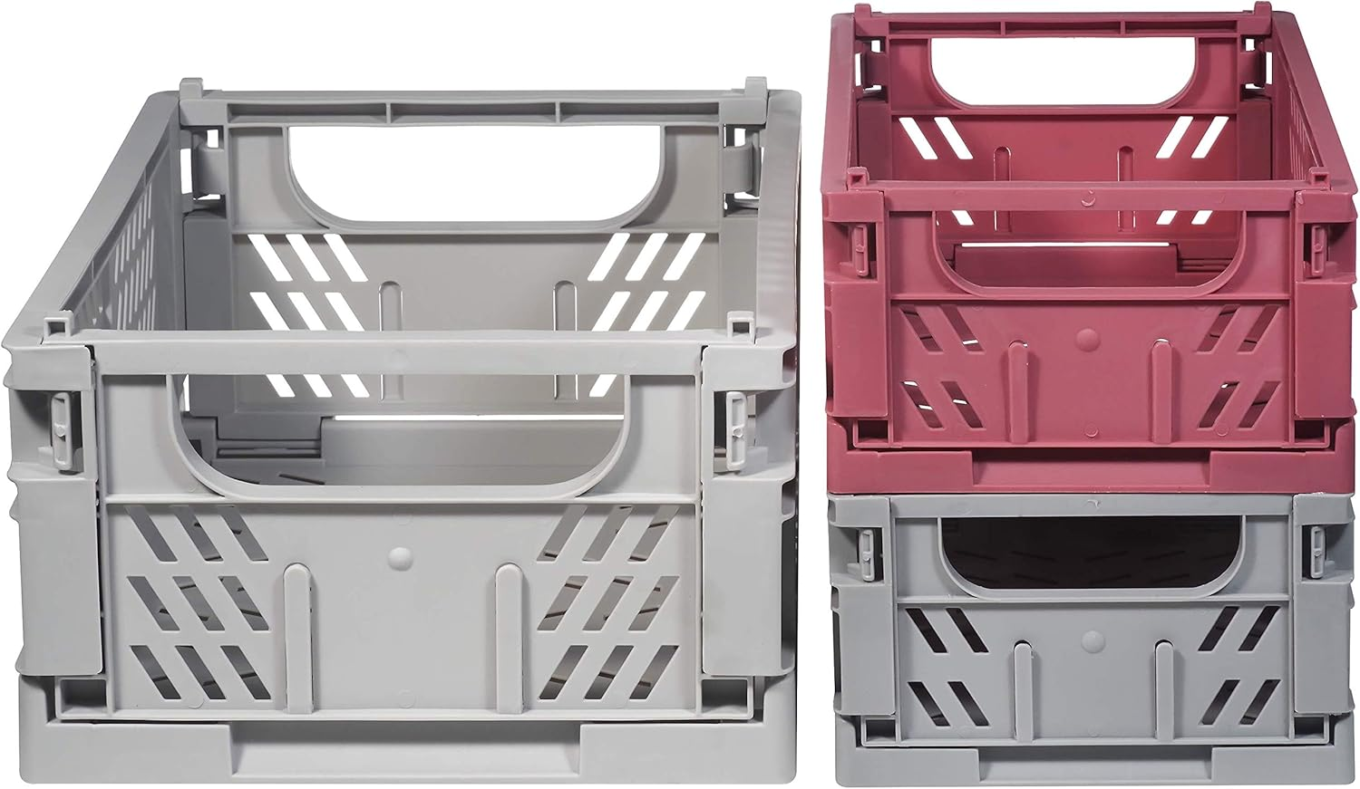 Kindsgut Clara Folding Storage Box Set, Foldable Plastic Storage Box, More Organisation in Subtle Colours and Simple Design, Stackable, Clara image number 3