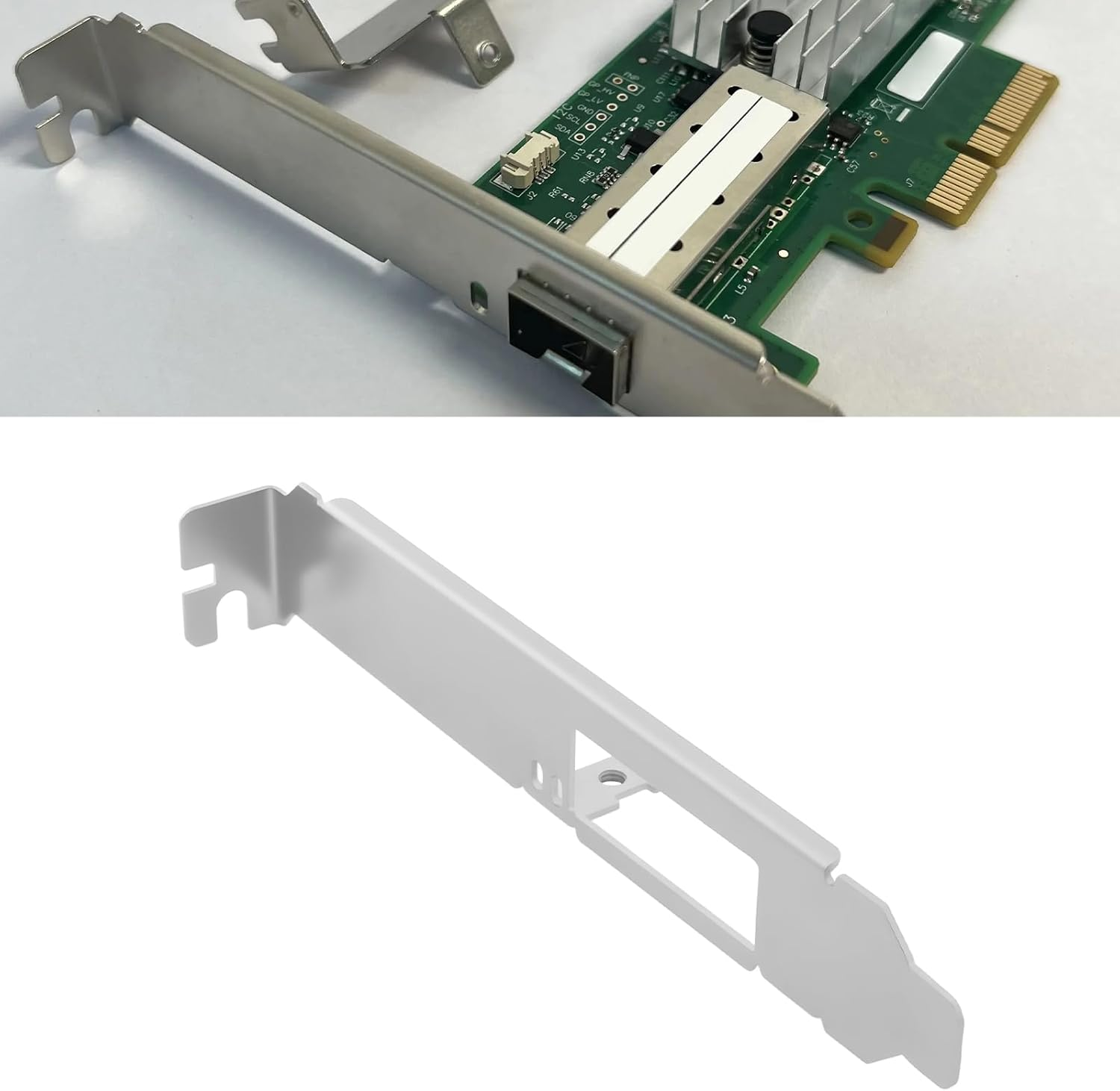 Ecsing 2Pcs Full Height Network Cards Bracket with Screws Compatible with Mellanox CX312B MCX312B-XCCT/XCBT