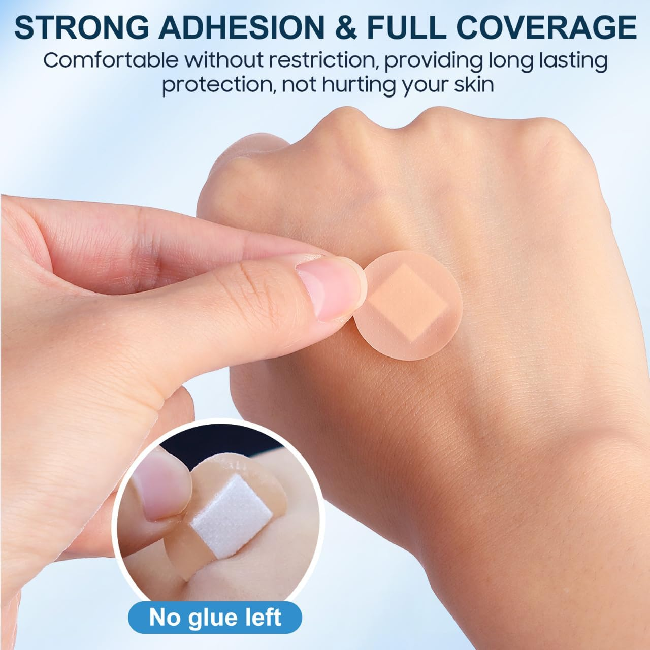 Beavorty Fingertip Bandages Flexible Fabric Bandages PE round Medical Band Detectable Breathable Knuckle Bandages for Care 100Pcs image number 1