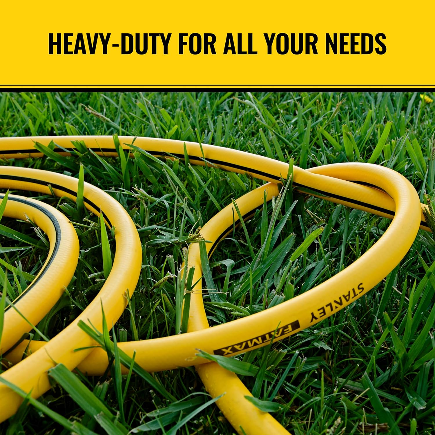 Stanley Fatmax Professional Grade Water Hose, 50' X 5/8", Yellow 500 PSI image number 4