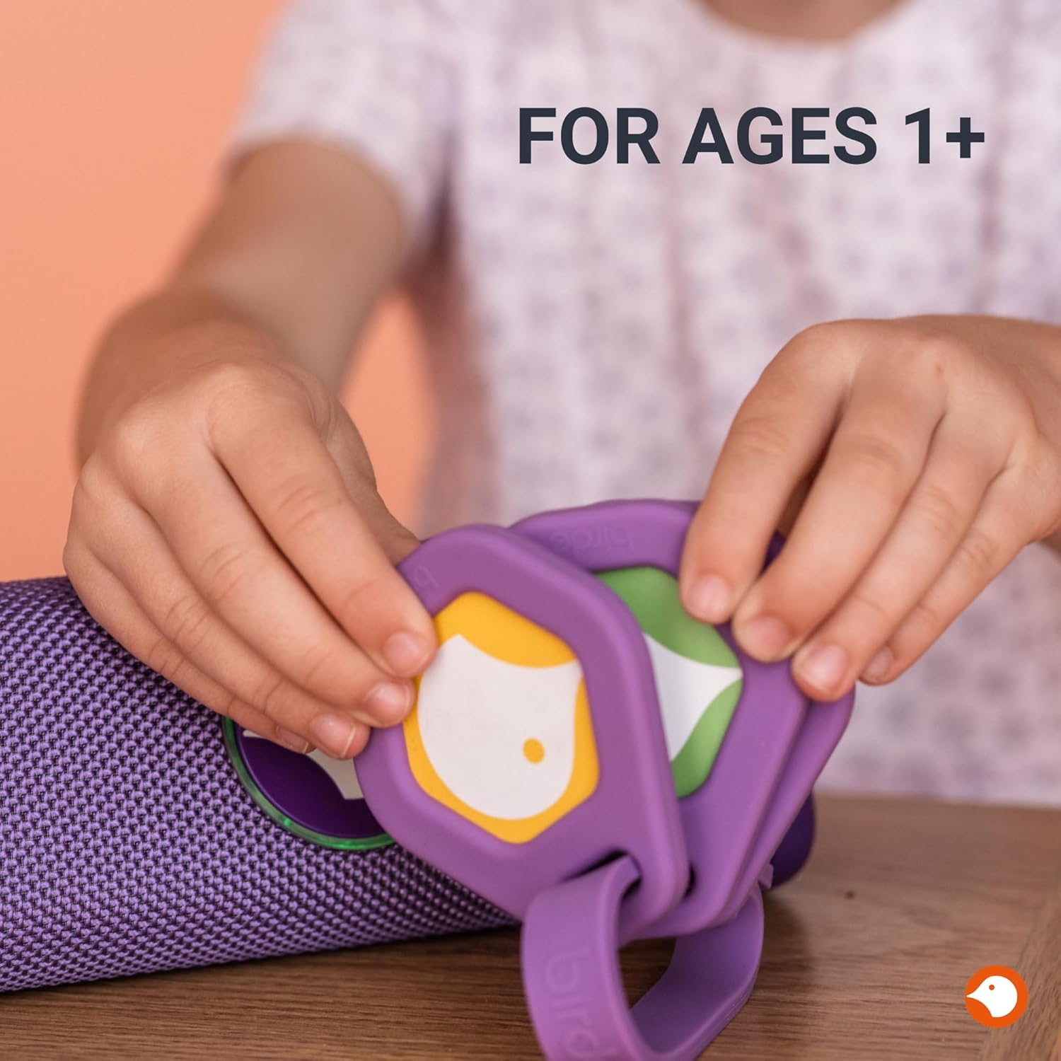 Birde Seed Pod, 6 Silicone Seed Holders with Strap (Purple) image number 6