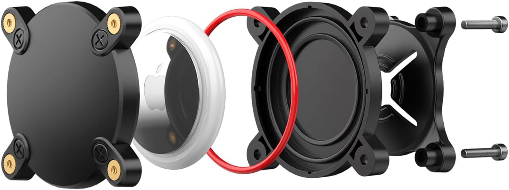 Waterproof Airtag Dog Collar Holder,Durable Airtag Holder for Dog & Cat,Pc+Abs Protective Airtag Dog Cover for Apple Airtag,Fits up to 1" Width Pet Collar(Brown) image number 4