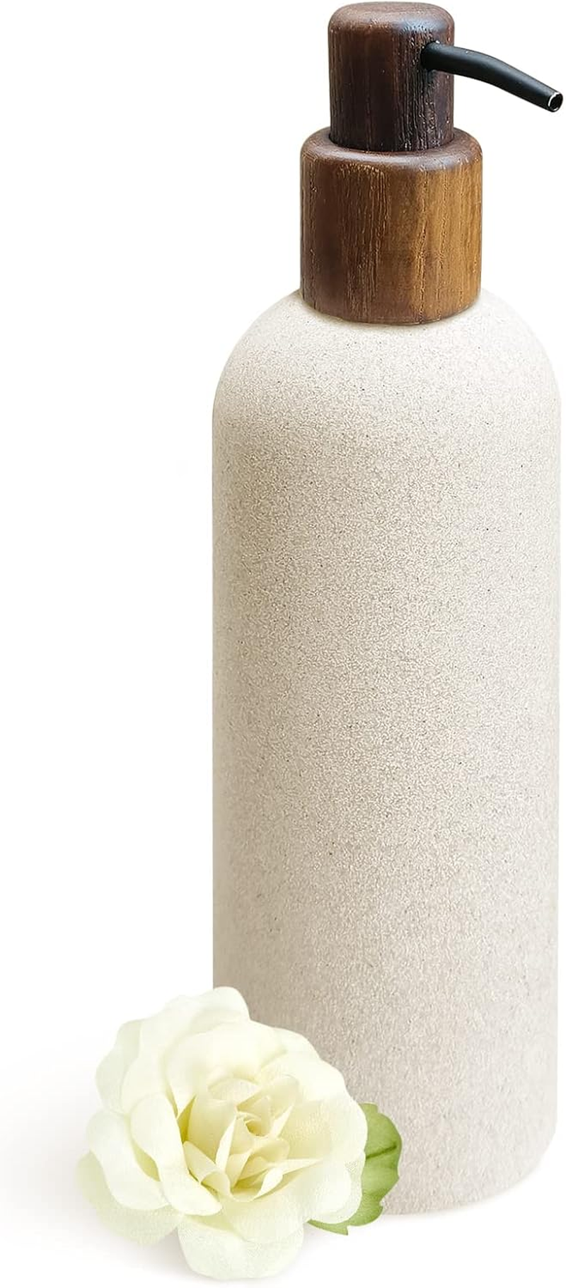 Asashizen 250Ml Japanese Style Soap Dispenser, Easy Fill Liquid Dispenser, Gel Dispenser for Kitchen Sink, Refillable Shampoo and Conditioner Bottles with Wood Pump image number 1