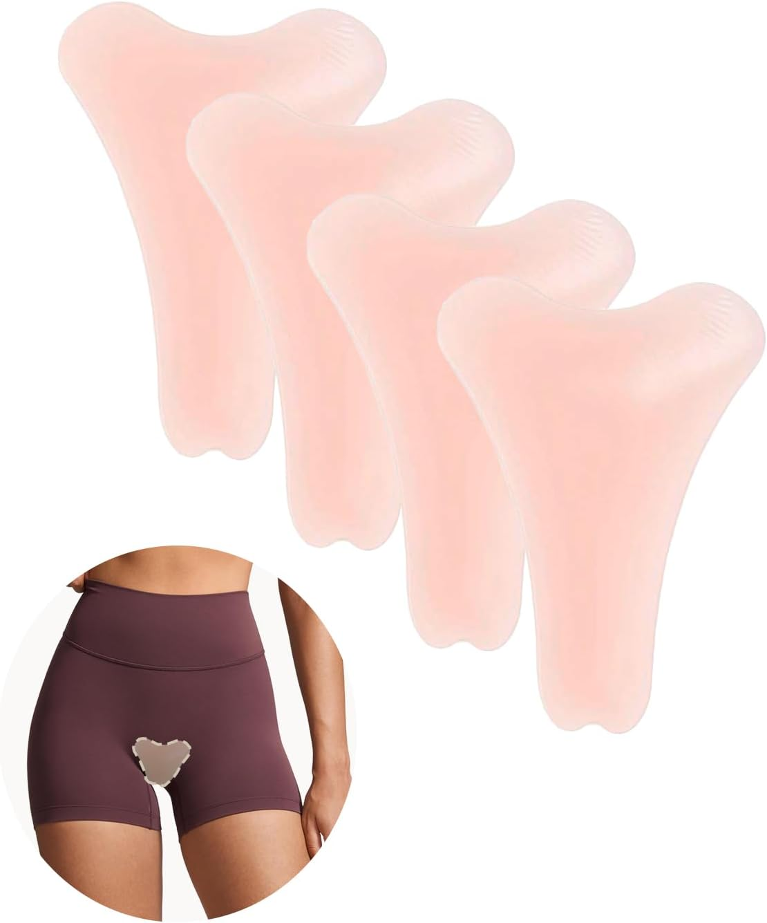 MILUMILUU Camel Concealer 4 Pack Y Shape Seamless Camel Hider, Silicone Camel Cover Guard Pad for Swimsuit Lingerie Tape