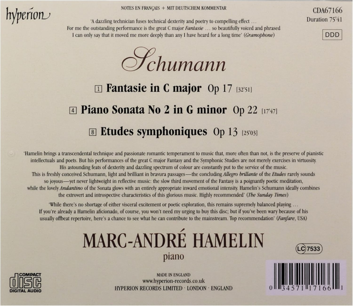 Schumann Fantasy Etudes Symphoniques Sonata No.2 image number 1