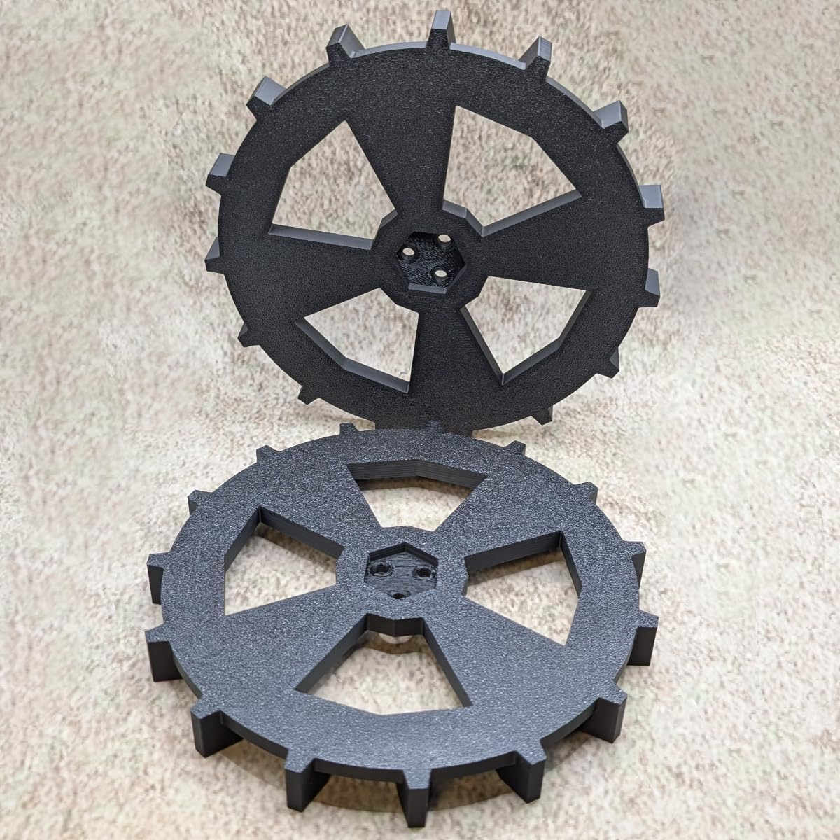 ULEIVA Replacement Drive Wheels Wheel Compatible with Husqvarna Automower 105 305 308 Robotic Lawnmower Spikes Off-Road Wheels Replacement Wheel Pack of 2