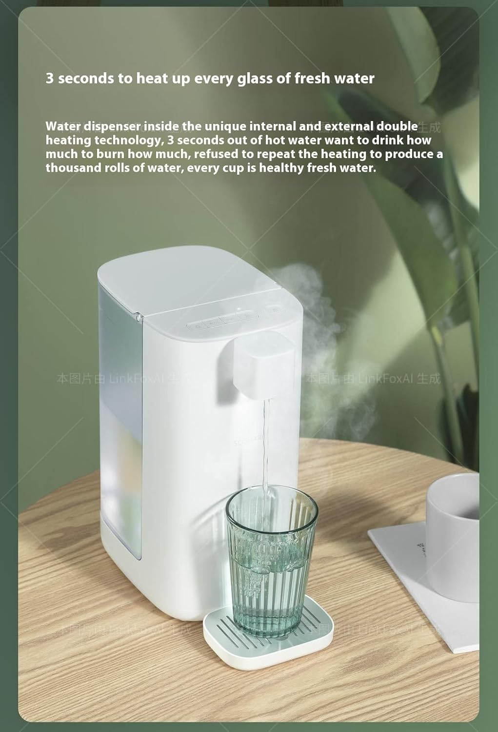 ◉ 3L Instant Hot Water Dispenser, 4 Adjustable Temps Quick Heat, Electric Water Boiler with Water Shortage Warning, Portable Electric Kettle with Safety Lock with Light | Hot Tea Coffe