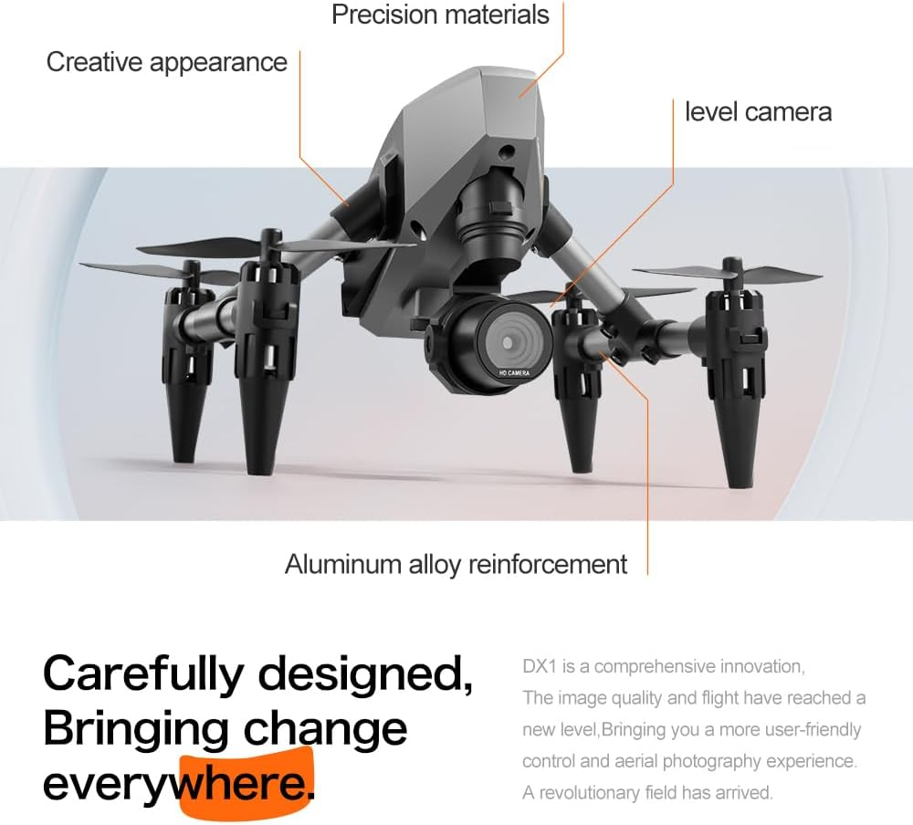 Bargainpop Foldable Mini Drone with HD Camera Dual Lens 2.4G Wifi FPV RC Quadcopter Optical Flow Localization Gesture Control with Carry Case Photography Drone with 3 Batteries