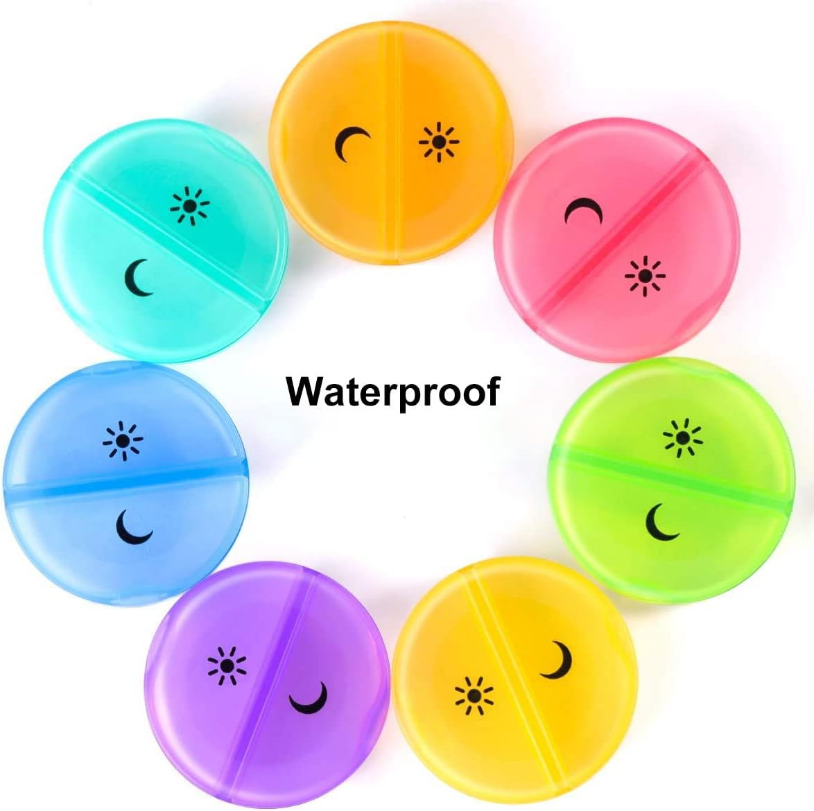 Pill Organizer 7 Day 2 Times a Day, Daily Pill Container Weekly BPA Free Pill Case for Pills, Vitamin, Fish Oils, Supplements, Medicine Holder image number 3