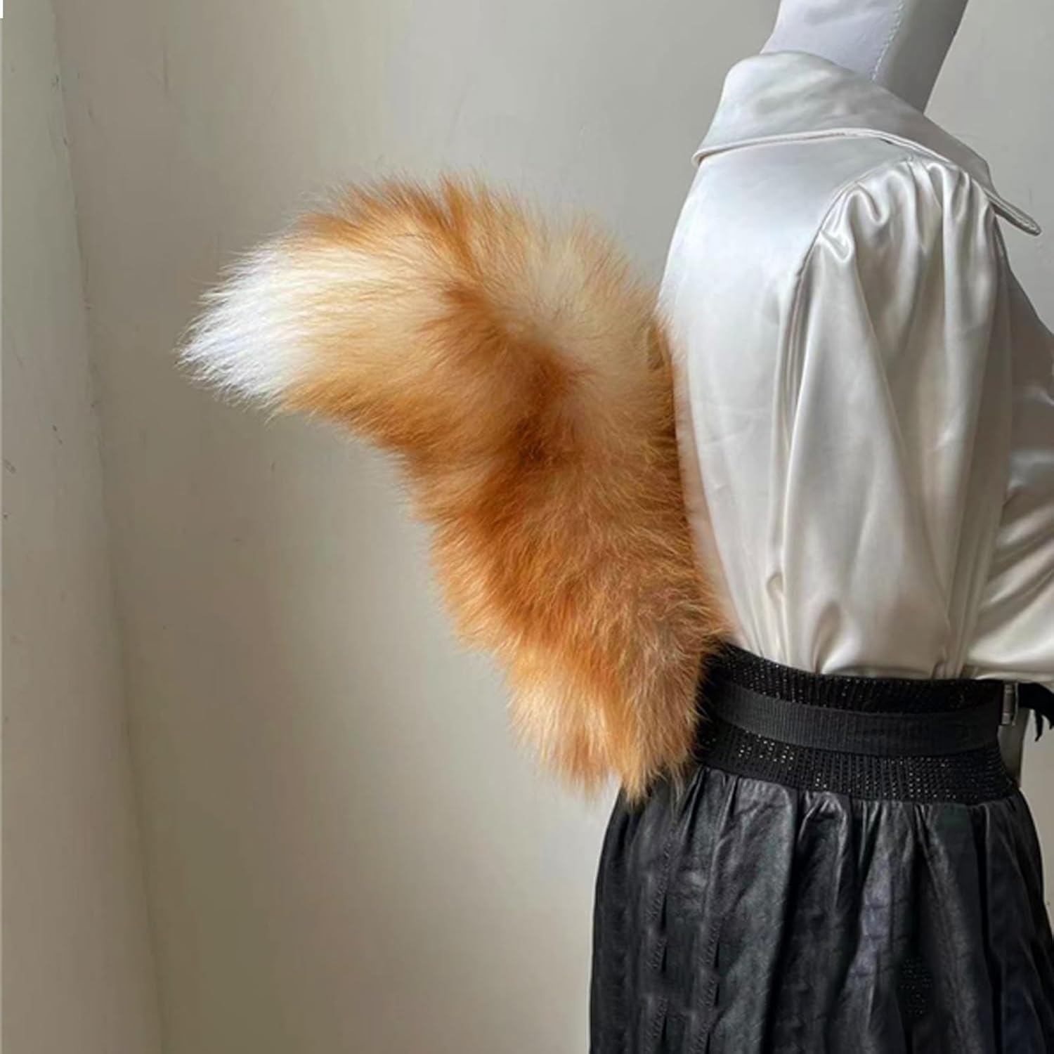 Adjustable Strap Furry Fox Tail Therian Tail Cosplay Fox'S Tail Suitable for Party Role Playing Costumes and Props (Crystal Fox) image number 0
