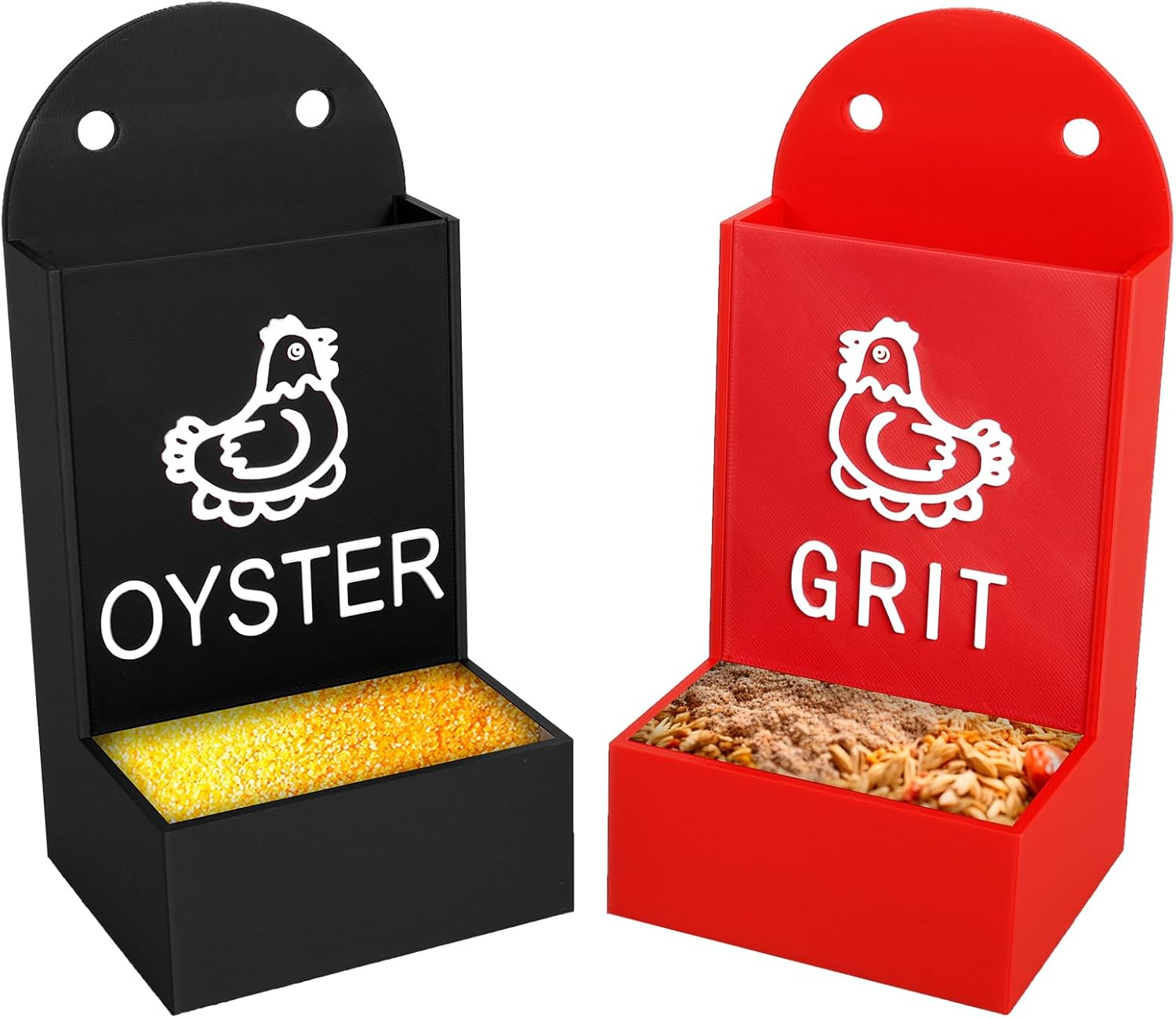 Rdjeokf Chicken Grit and Oyster Shell Feeder, Accessories, outside Waterer, Poultry Feeding Equipment, Snack Bowl,Pet Feeding Equipment, for Hens Ducks Birds and Goats (02)