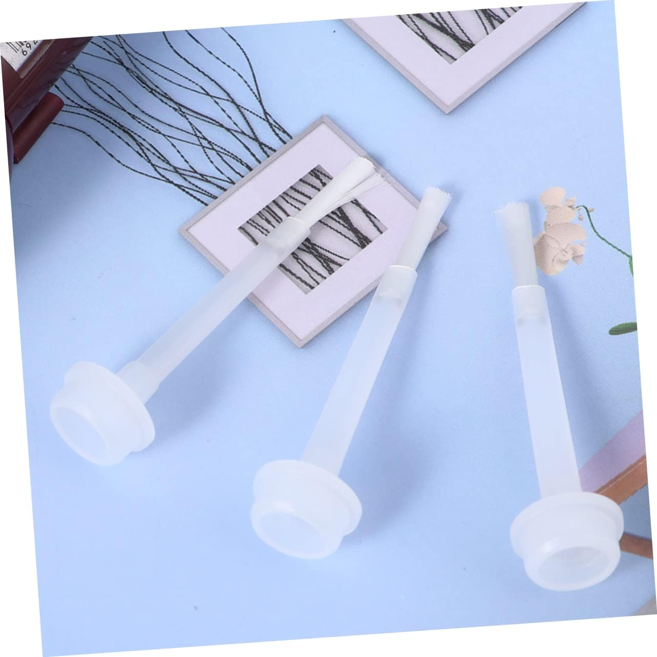 CALLARON White Nail Dipping Powder Liquid Brushes Replacement for Dip Powder Manicure Kits Durable Nail Varnish Replacement Brush for Gel and Coat Polish Easy to Replace and Portable image number 5