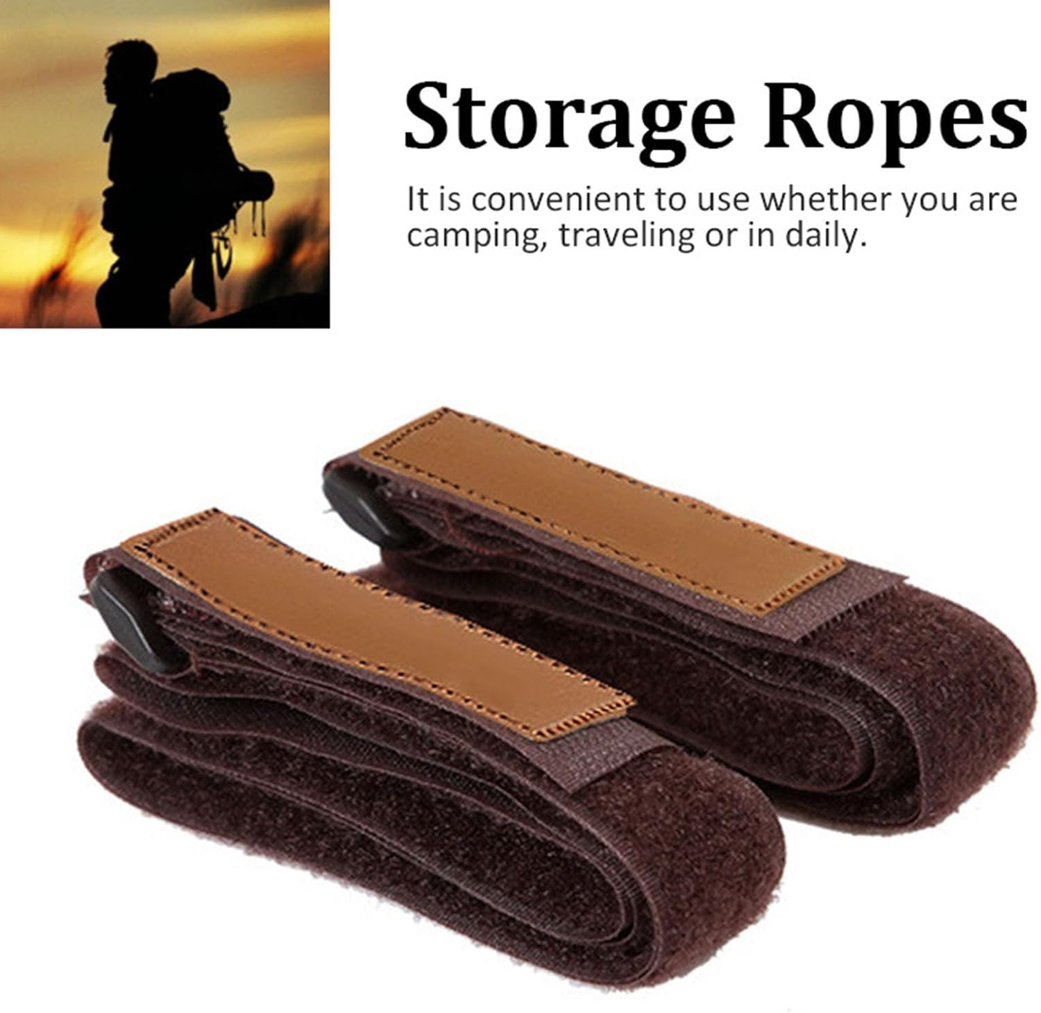 Tie down Buckle Straps, Adhesive Camping Fixing Straps for Organizing | Hiking Equipment for Camping, Mountaineering, Picnic, Exploring Imtrub image number 3