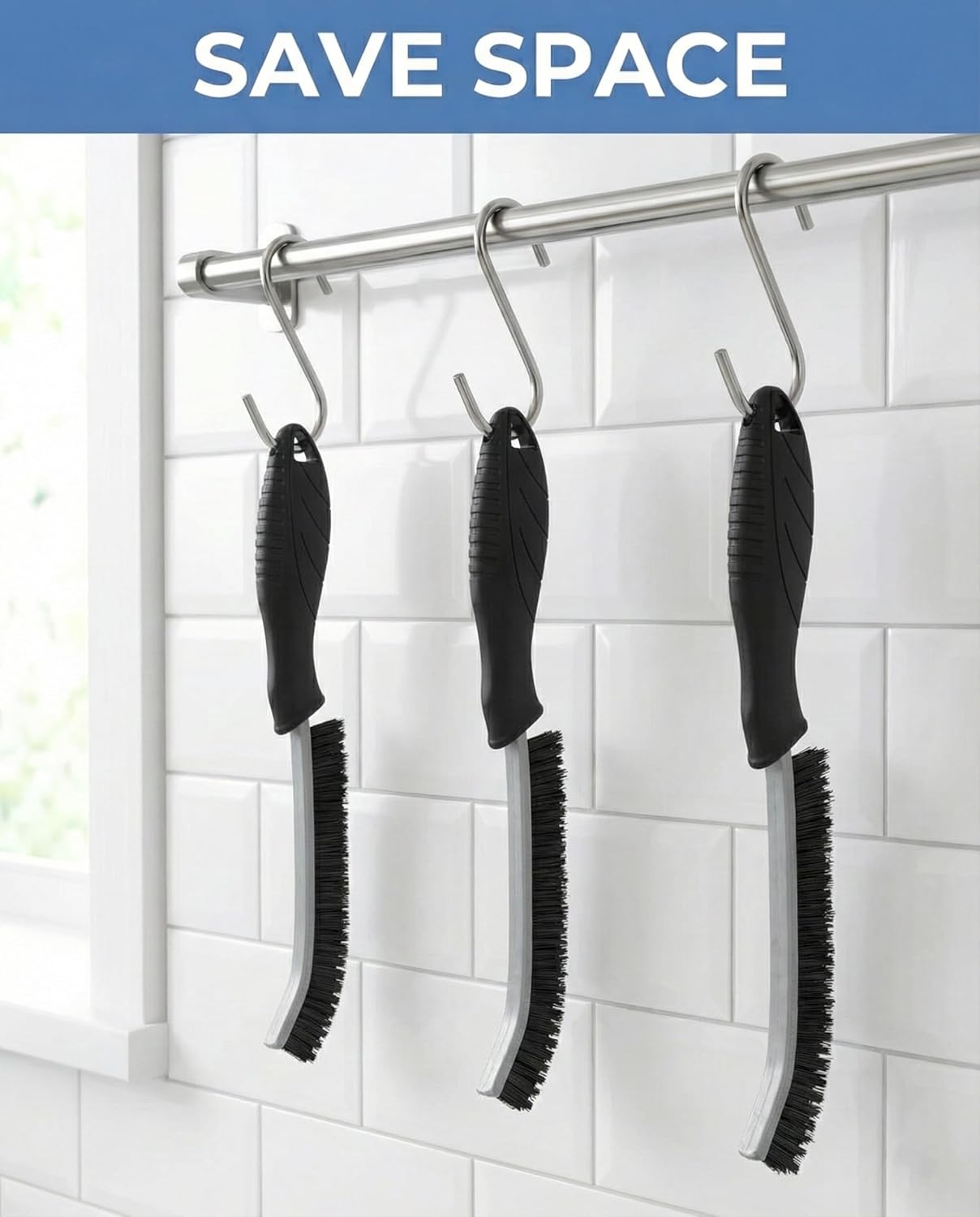 IMTKOOCO 6Pcs Crevice Cleaning Brushes Scrub Brush Tool for Hard to Reach Tight Spaces - Essential Cleaning Supplies for Shower Bathroom Kitchen Household and Cleaning Tools Cleaning Supplies image number 5