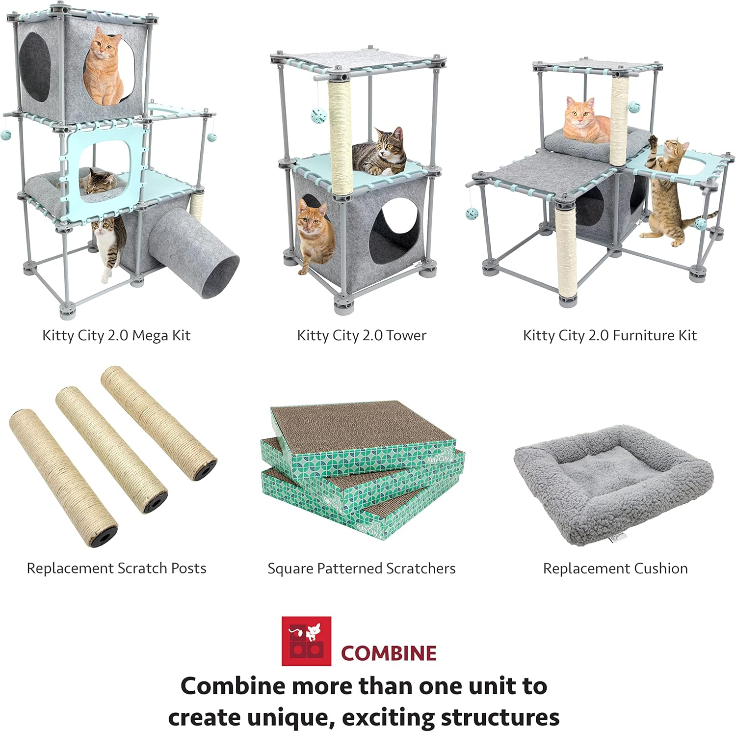 Kitty City Cat Furniture Accessories Cat Scratching Post Replacement and Only Compatible with Kitty City Playsets image number 5