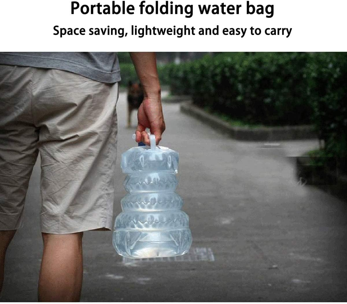 Collapsible Water Container,Portable Water Container Storage Carrier Bag,Collapsible Emergency Water Jug Container Bag,Camping Water Storage Camp Water Jug Carrier Jug for Outdoor Hiking,2.6Gal(10L)
