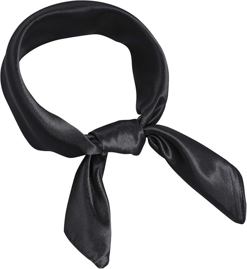 Fsfsdg Square Chiffon Scarf Ribbon Neck Scarf Satin Scarf Handkerchief for Halloween Retro Women Girls Costume Accessory image number 2