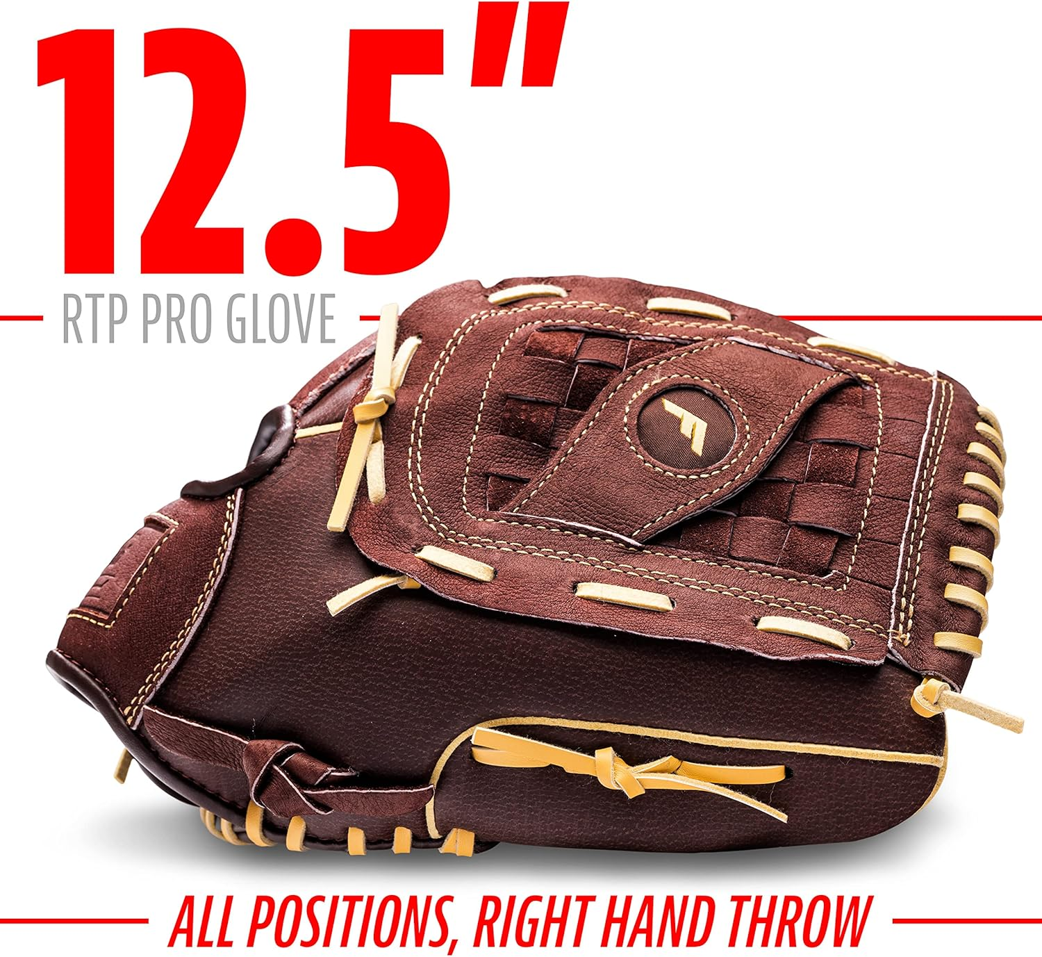 Franklin Sports RTP Pro Adult & Youth Baseball Glove, Right, Camel image number 6