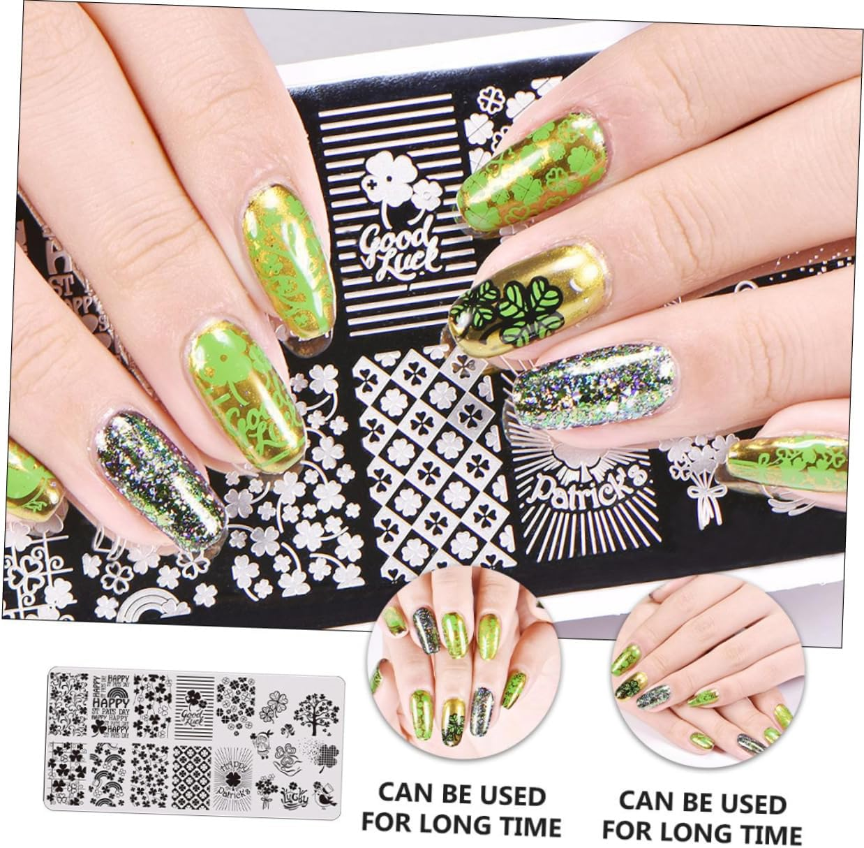 Gogogmee Patrick'S Day Nail Stamping Templates Durable Nail Decoration Plates for Creative Manicure Art for Festive Easy to Use Stencils for And image number 4