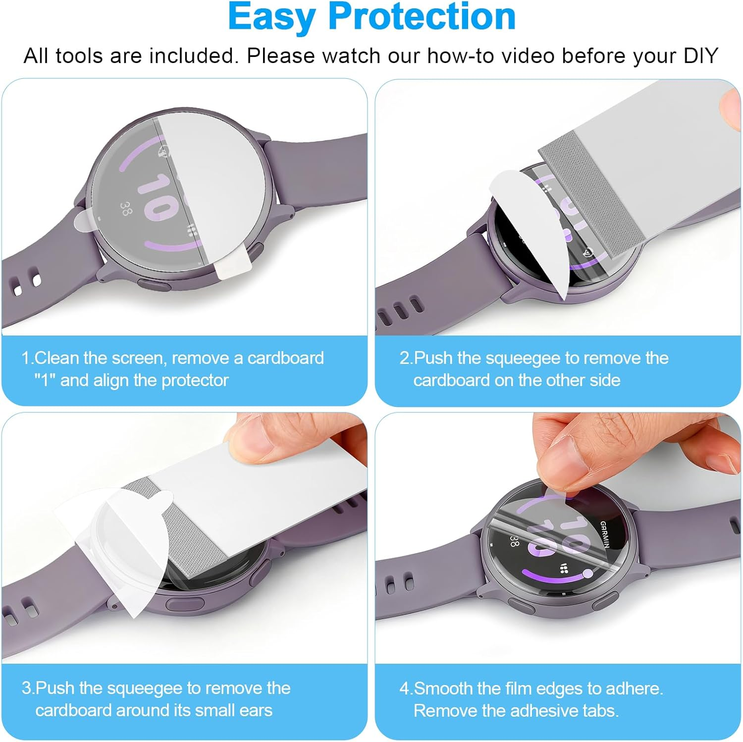 6 Pack for Garmin Vivoactive 5/ Vivoactive 6 Screen Protectors, Flexible TPU Full Coverage [Not Glass] Anti-Scratch Protectors for Garmin Vivoactive 5/6 Smartwatch (6 Pack) image number 1