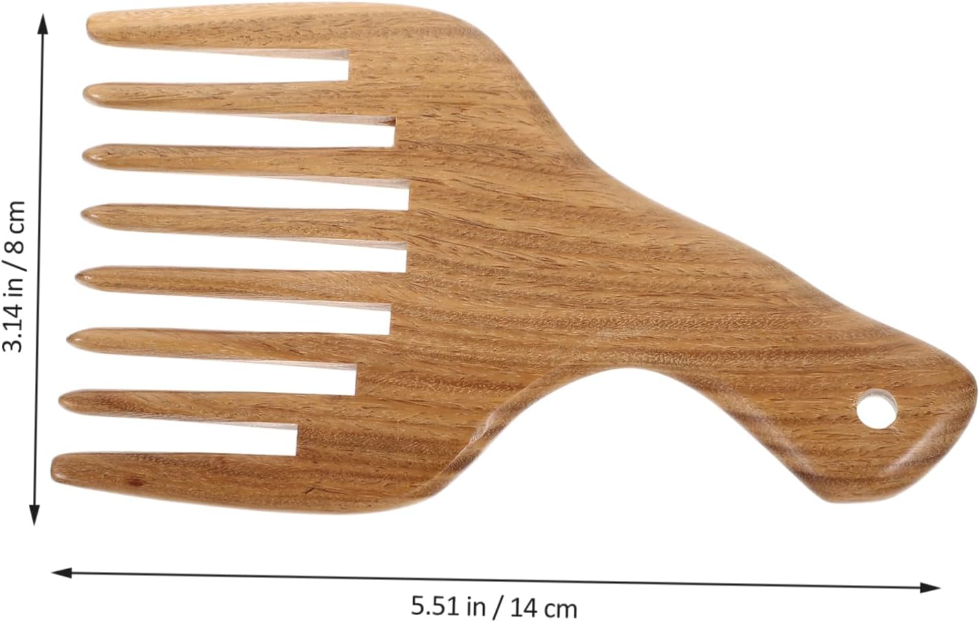 MOTHNUR Wide Tooth Sandalwood Hair Comb Natural Green Sandalwood Sturdy Detangling Comb for Curly Hair image number 4