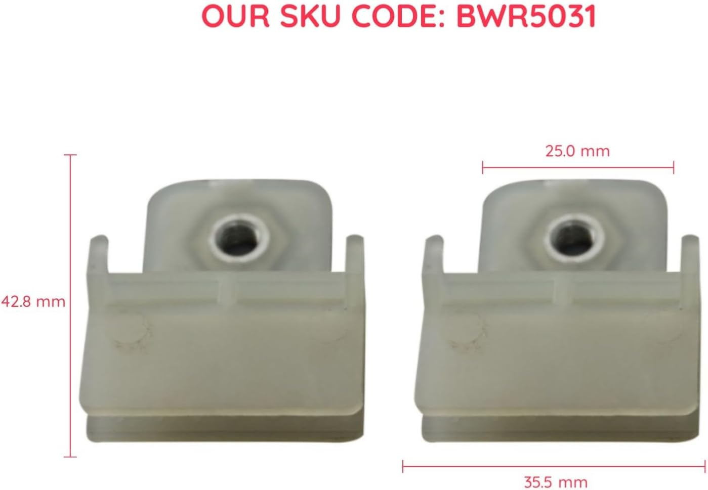Bross BWR5031FBA 2X Window Regulator Glass Repair Track Clips for Isuzu D-Max Dmax Holden Colorado 2002-2011 image number 3