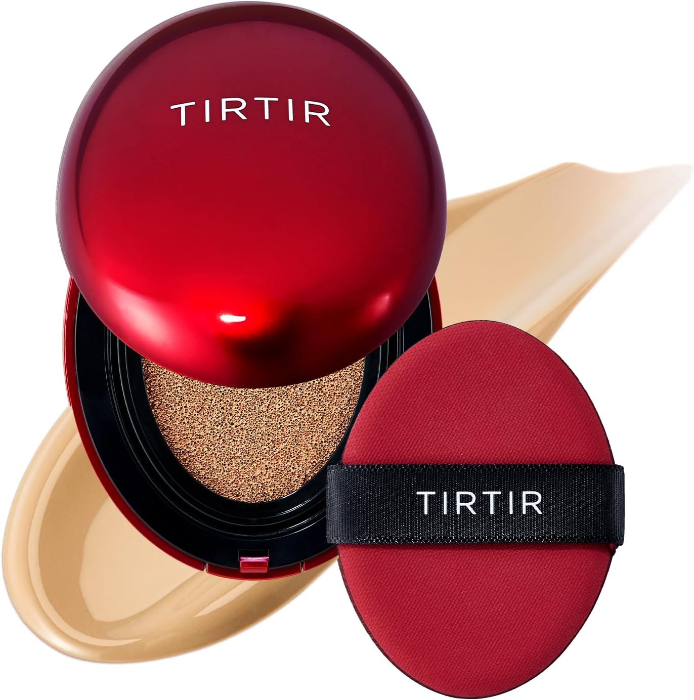 TIRTIR Mask Fit Red Cushion Foundation | Full Coverage, Weightless, Skin Fit, Satin Glow Finish, Korean Makeup Cushion Foundation (#28N Oat, 0.63 Fl Oz) image number 4