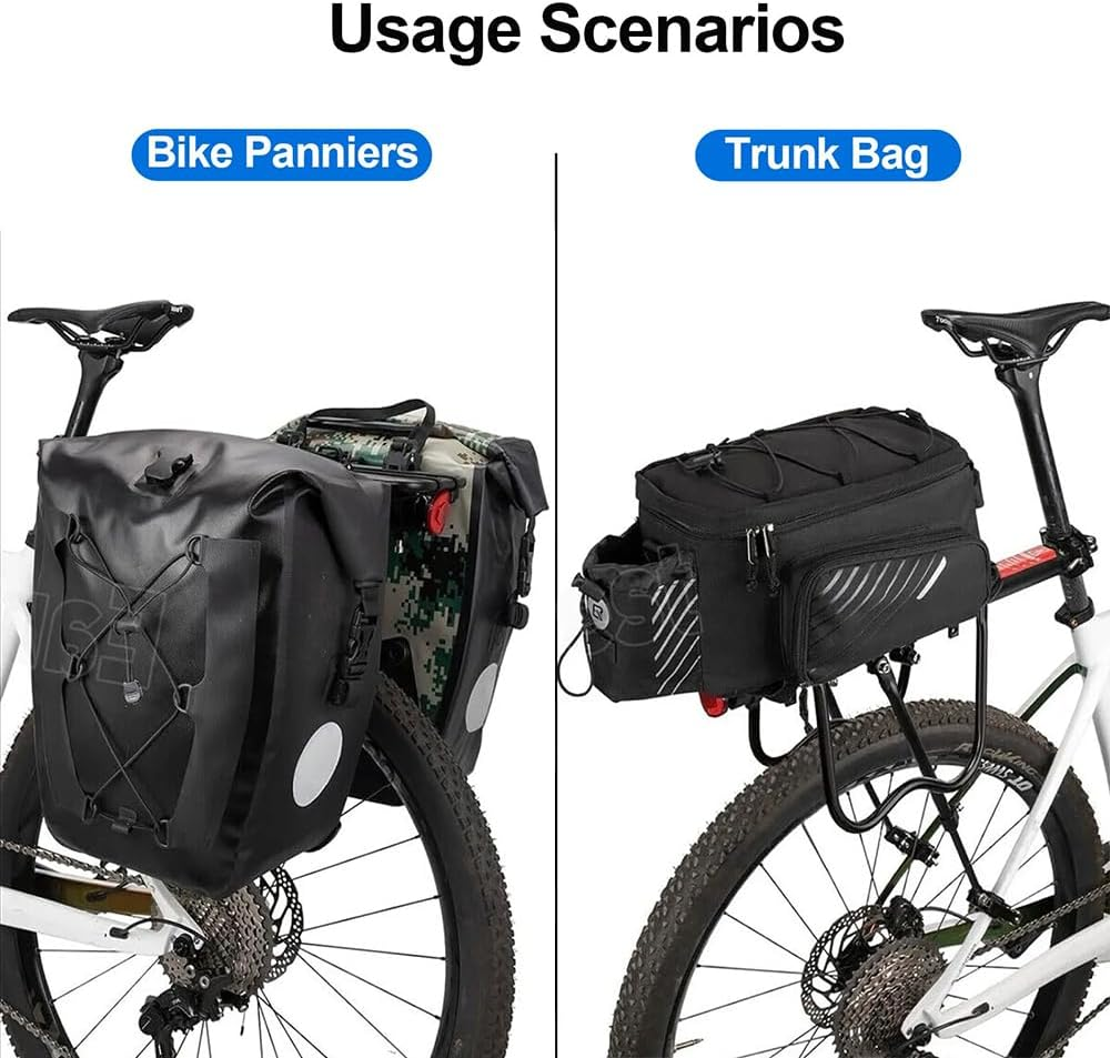 Rear Bike Rack, Bike Cargo Rack with Detachable Fender, Universal Adjustable Bicycle Carrier Rack, Quick Release Mountain Road Bicycle Rear Racks, 50 Kgs Capacity image number 6