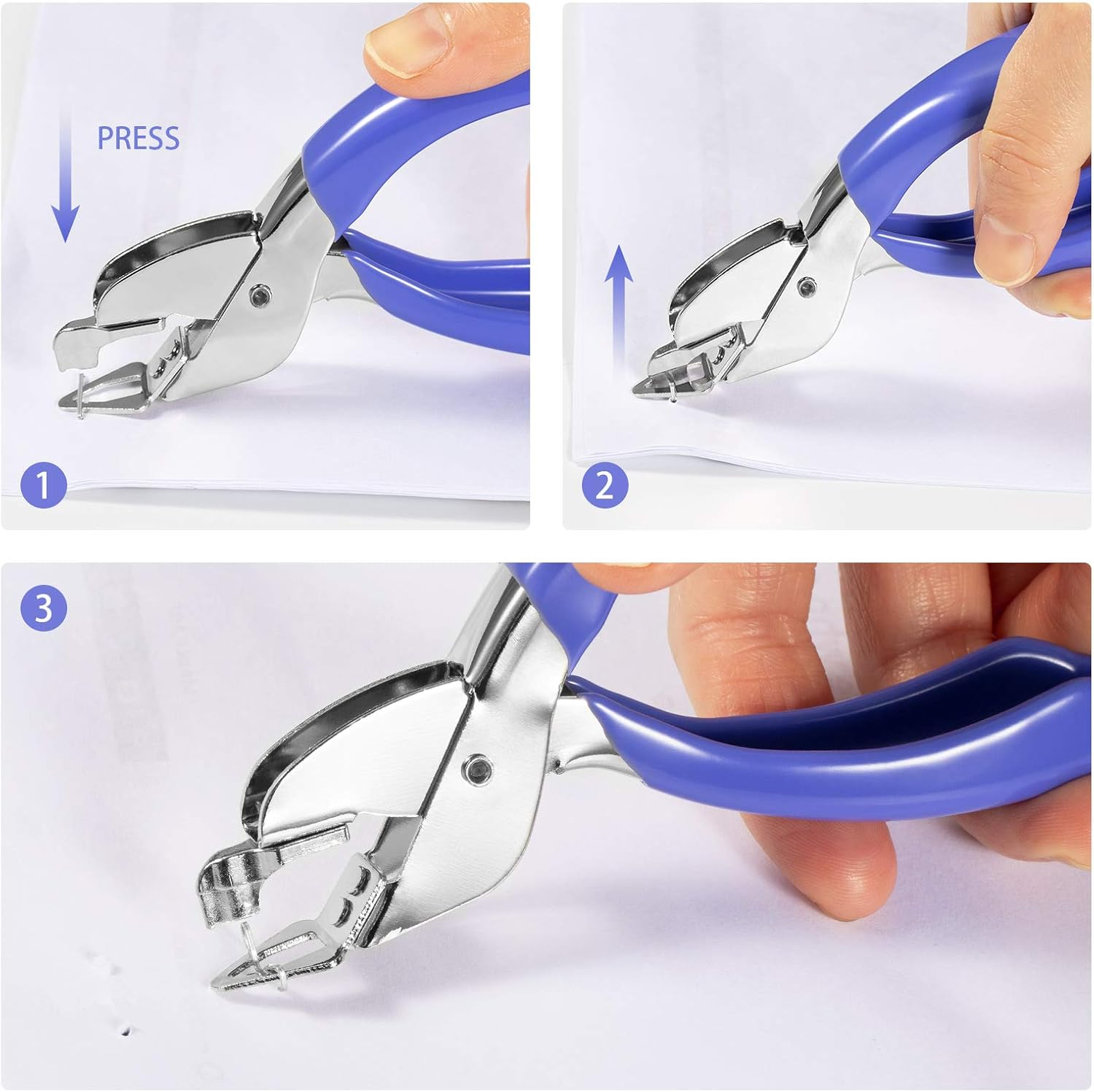 Staple Removers, Heavy Duty Pulltool Family School Office Stapleremover Tool with Non-Slip Handle (Blue)