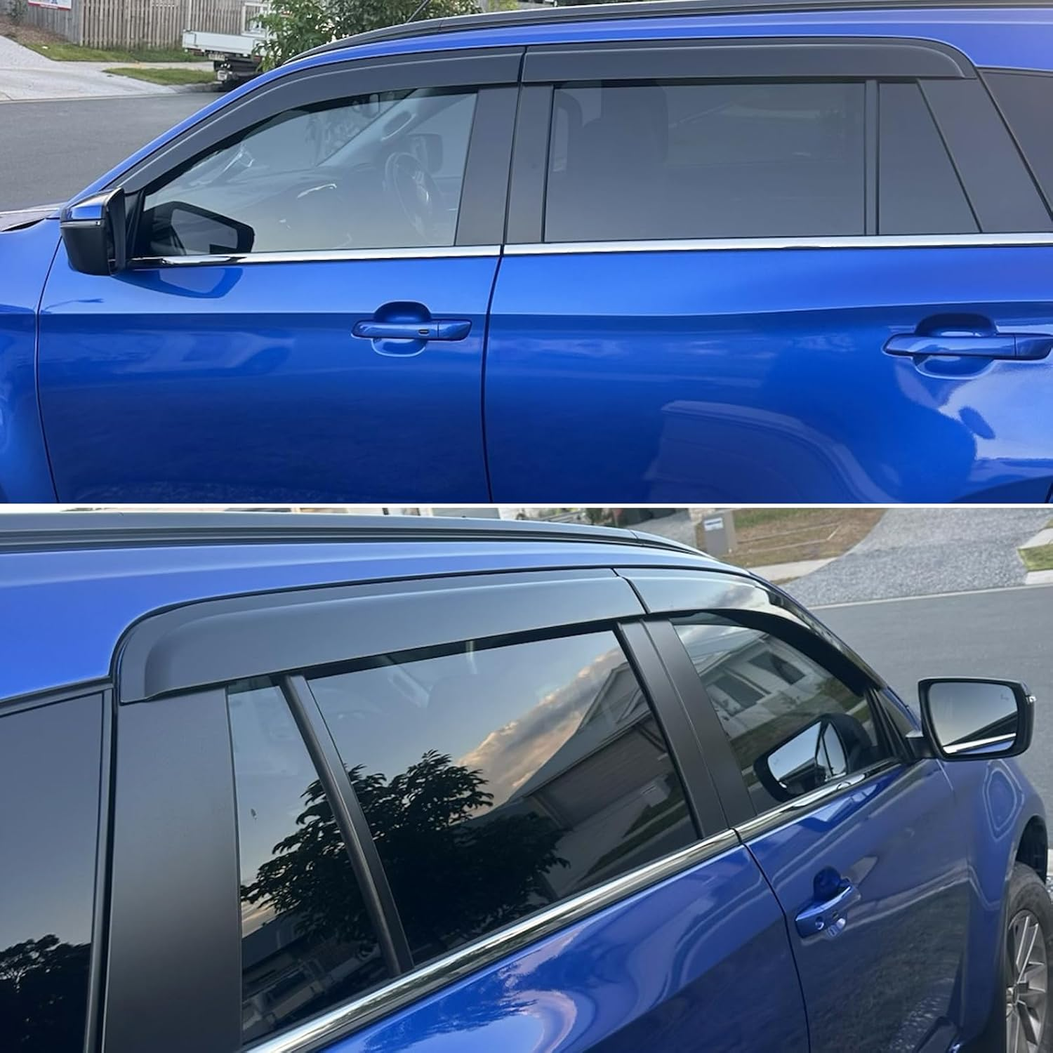 SUERAUTO4X4 Weather Shields for Isuzu MU-X MUX Accessories 2021-2025, Weathershields Wind Deflectors Window Visors Sun Rain Guard Injection Tinted Smoke Black Car Exterior, 4PCS Set image number 2