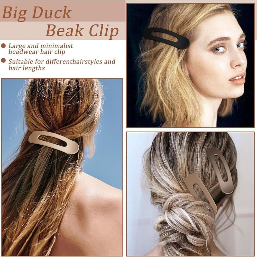 TOFBS Pack of 8 Elegant Hair Clips, Women'S Curved Duckbill Hair Clips, Neutral Colours, Hair Accessory, Everyday French Hair Clips for Sports, Home, Going Out, Party image number 5