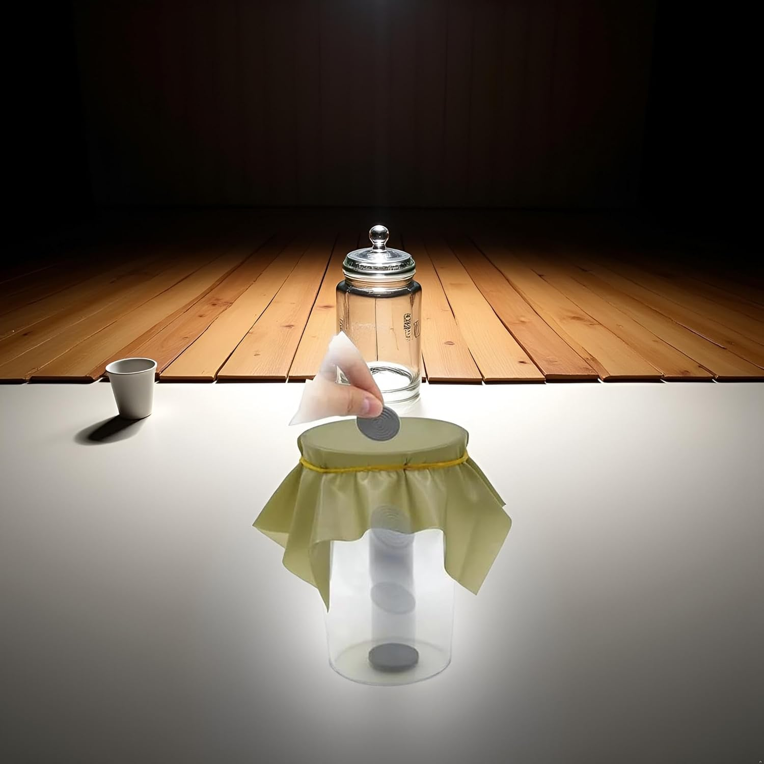 1 Pc Coin through a Sheet of Rubber Coin into Cup Comedy Magic Tricks Close up Magic Gimmick Props for Magicans Use Safety and Repeatedly Small in Size and Light in Weight,Novelty and Gag Magic image number 4