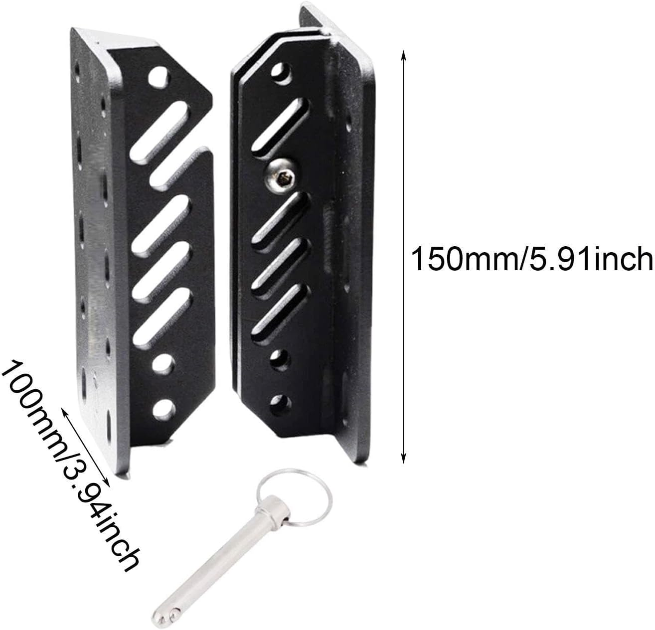 TENOL Awning Bracket Hardware Easy Use Wind Resistant Repair Parts Easy Installation Quick Setup Black Metal Heavy Duty Accessories, 2 Set image number 6