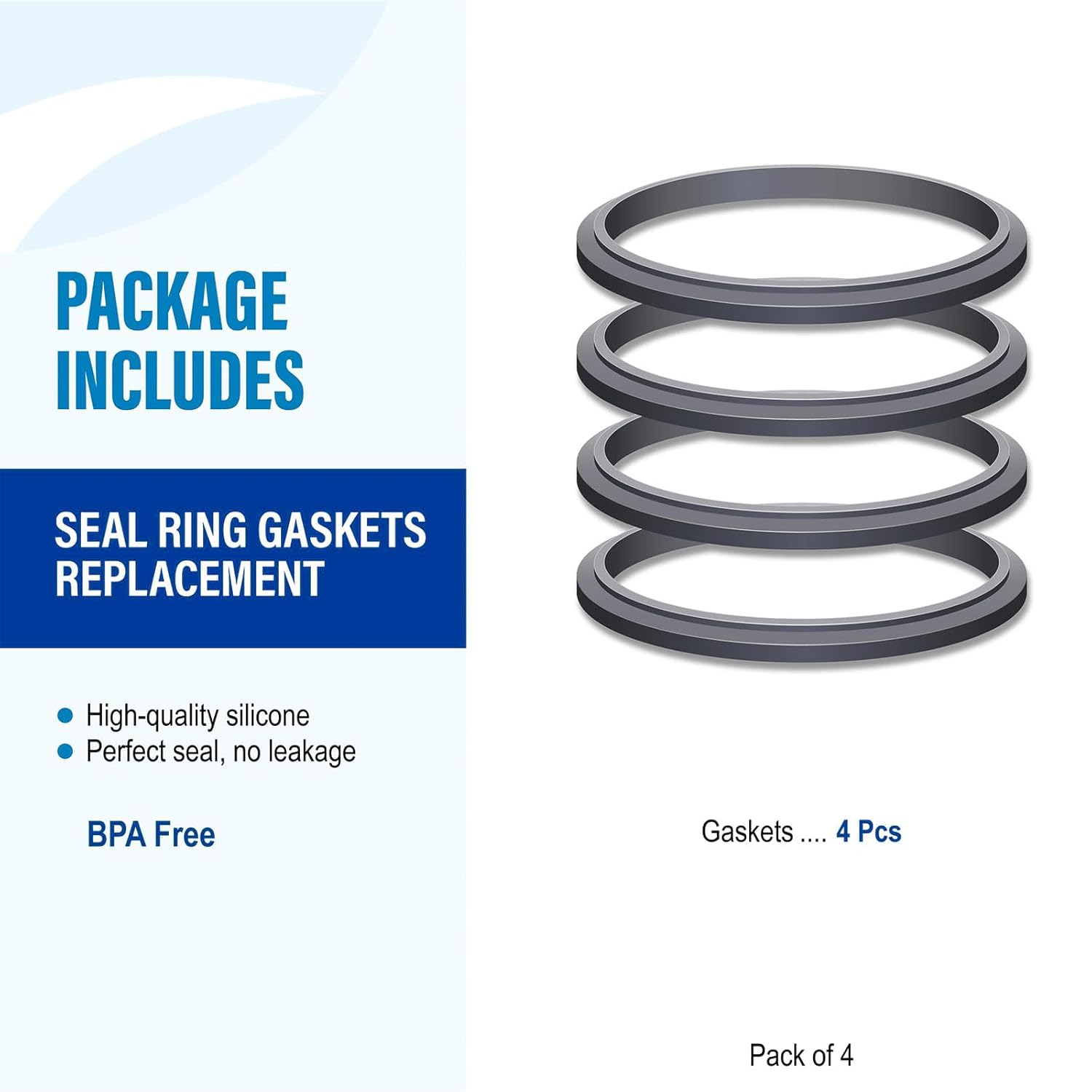 Lyvixora 4-Pack Blender Gasket Seals - Silicone O-Ring Replacement for 600W/900W Series, Durable Juicer Blender Accessories Compatible with Nutribullet image number 3