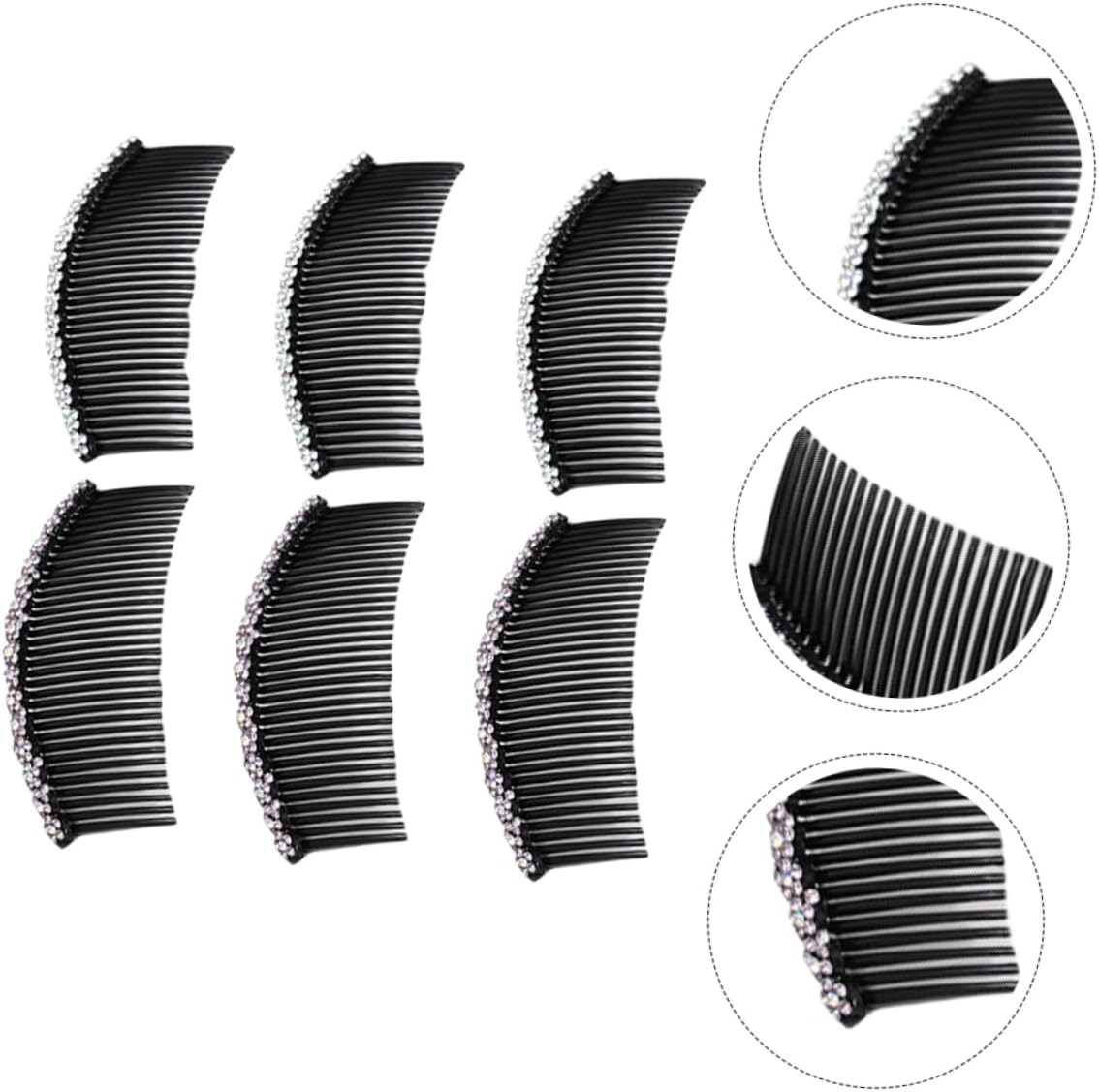 MERRYHAPY Hair Comb Set 6Pcs Women Hair Comb Bridal Headdress Accessory Plum Blossom Hair Comb image number 2