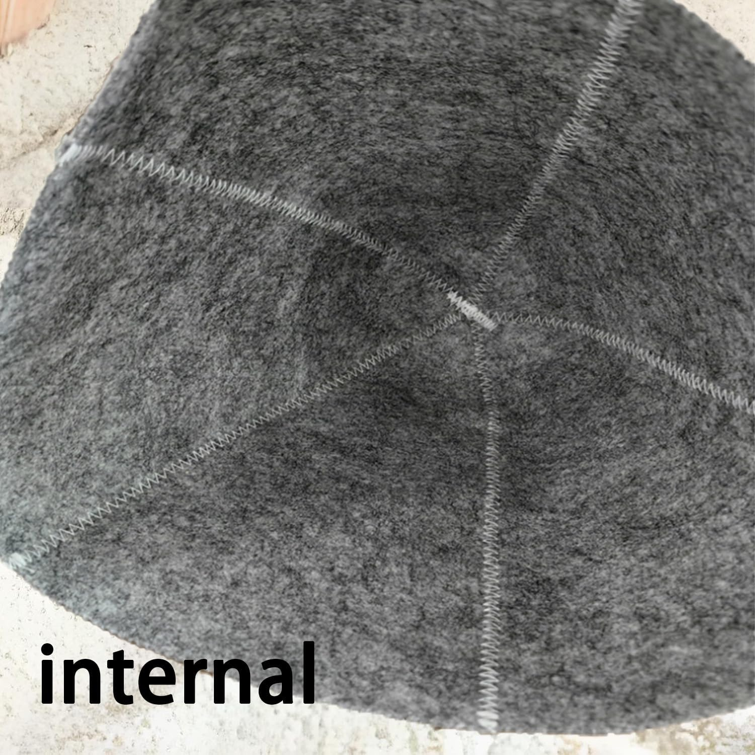 2 Pieces of Sauna Hats,Infrared and Steam Room Caps,Unisex,Wool Felt Sauna Head Protection Hats, Sweat Room Hair Protection,Bathing Caps(Grey, White) image number 6